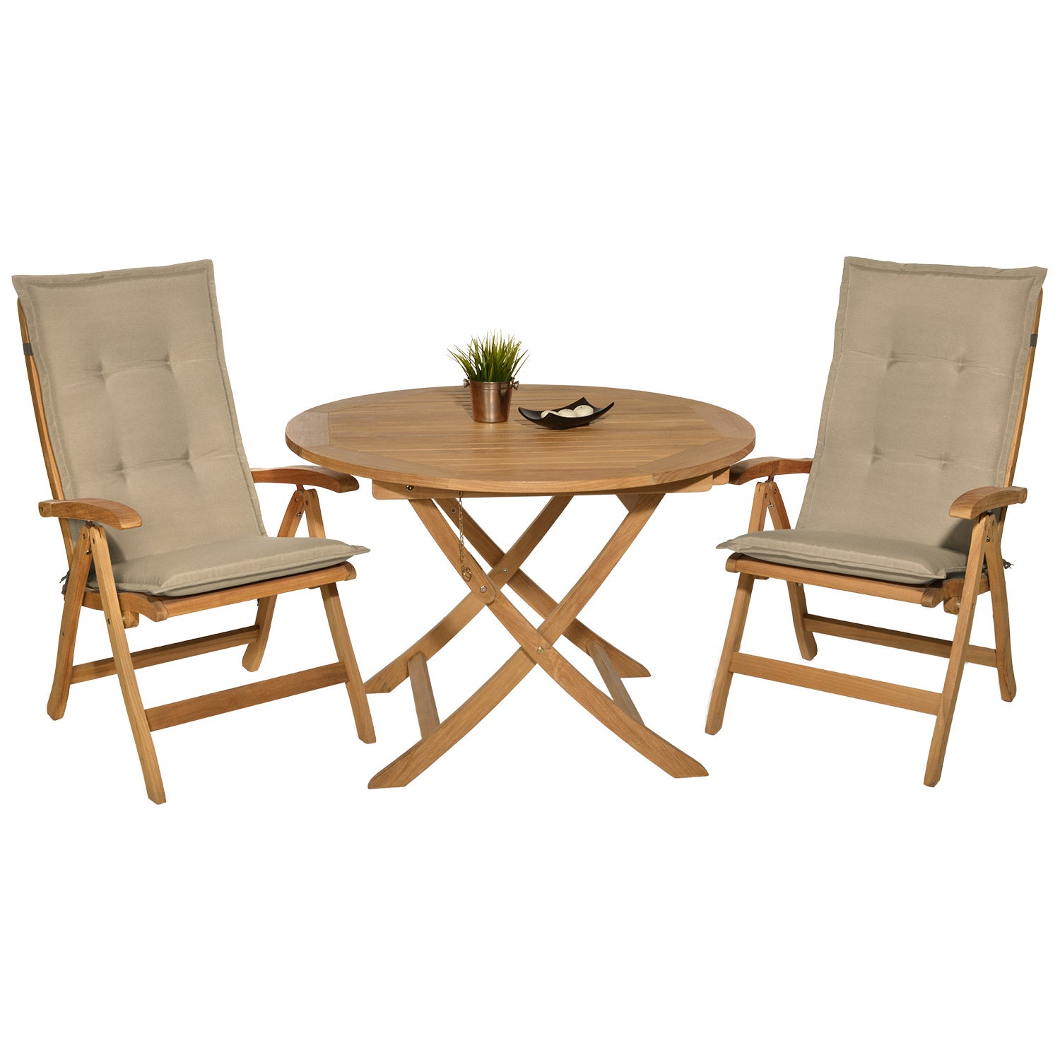 Beautissu Hochlehner Stuhlauflage 120x50x6 cm  – Gartenstuhl Sitzkisse