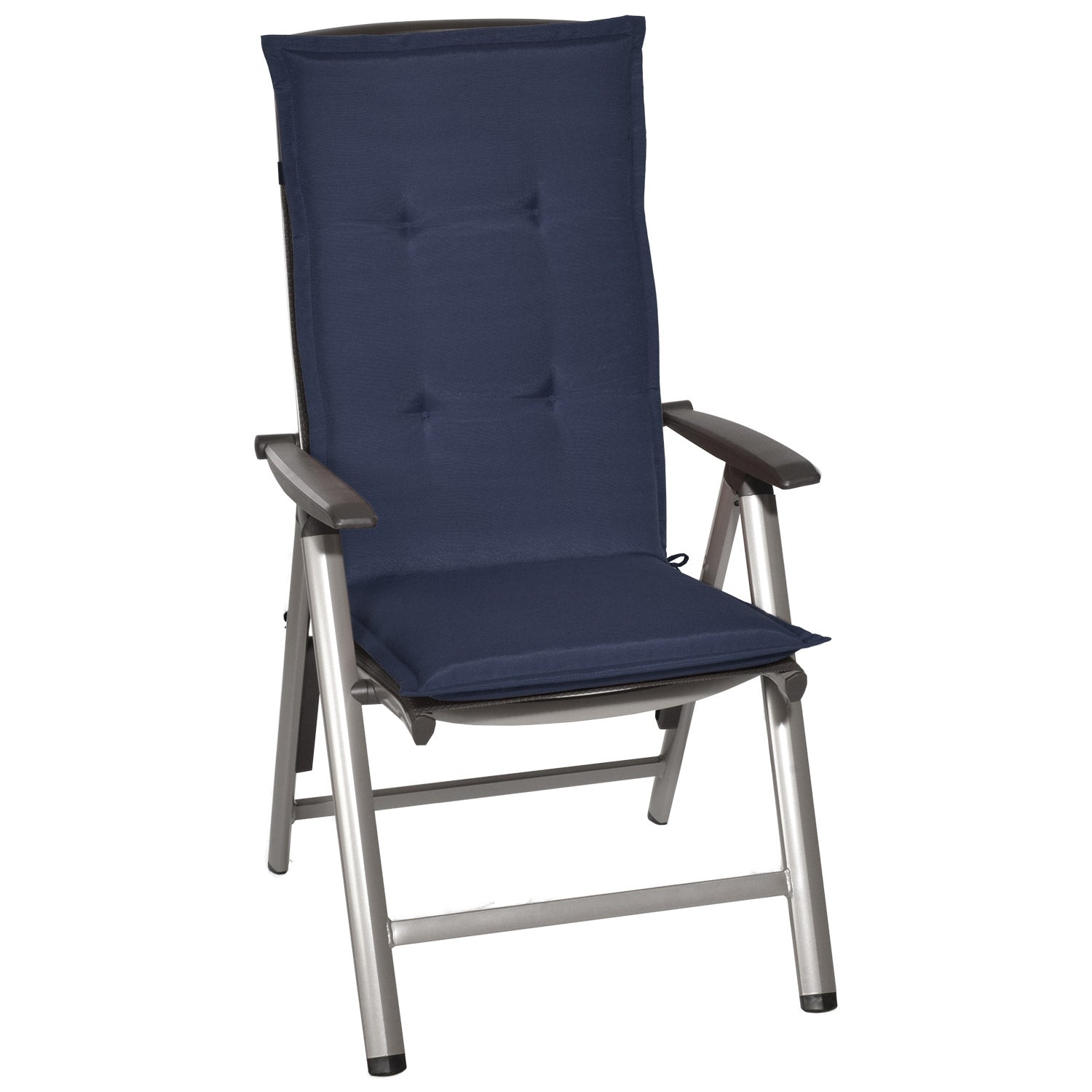 Beautissu Hochlehner Stuhlauflage 120x50x6 cm  – Gartenstuhl Sitzkisse