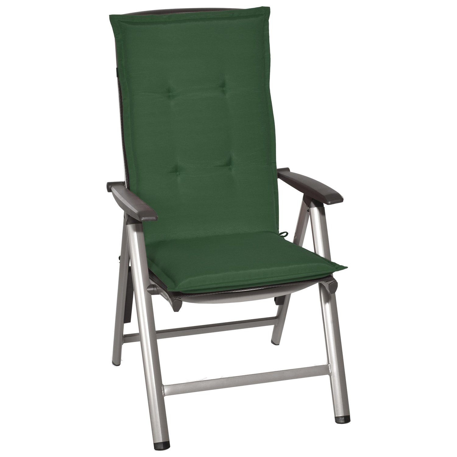 Beautissu Hochlehner Stuhlauflage 120x50x6 cm  – Gartenstuhl Sitzkisse