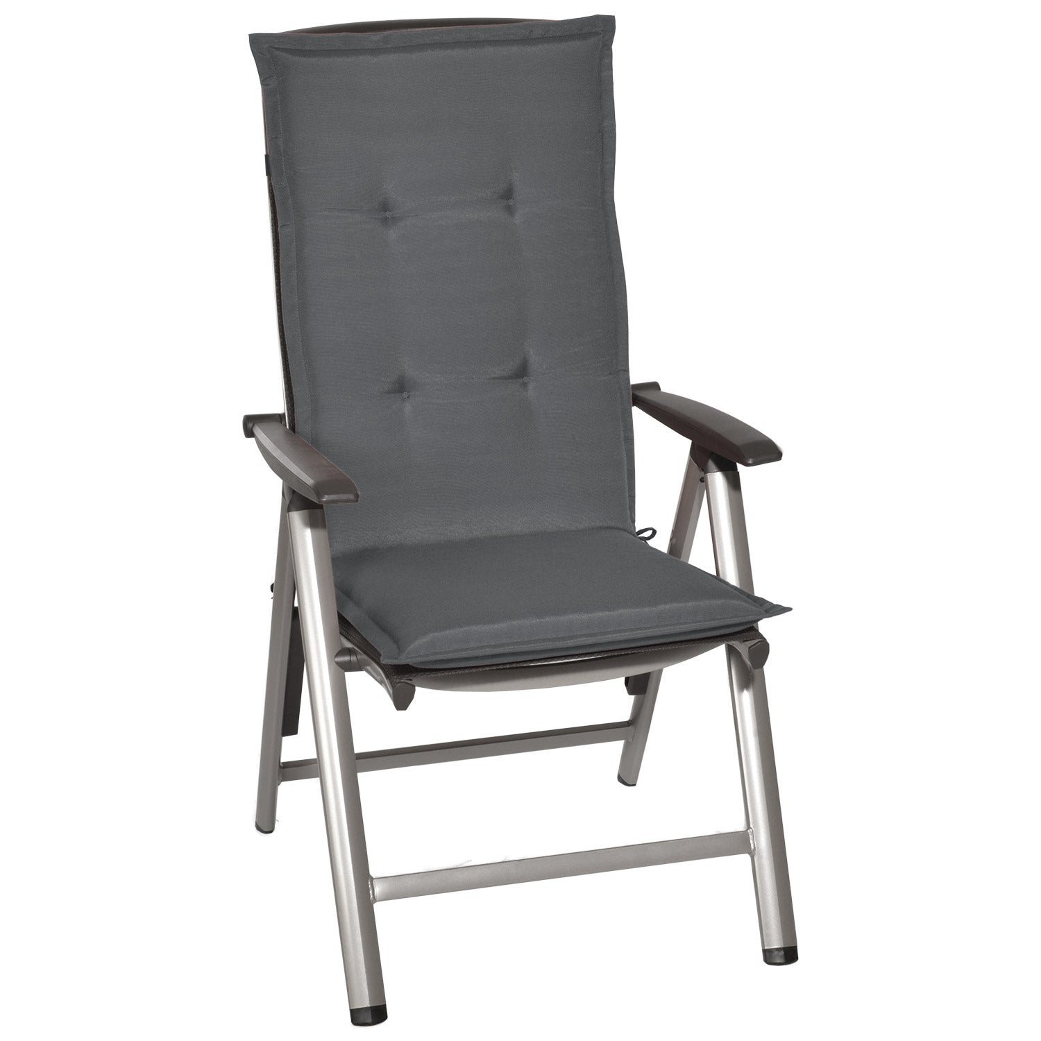 Beautissu Hochlehner Stuhlauflage 120x50x6 cm  – Gartenstuhl Sitzkisse