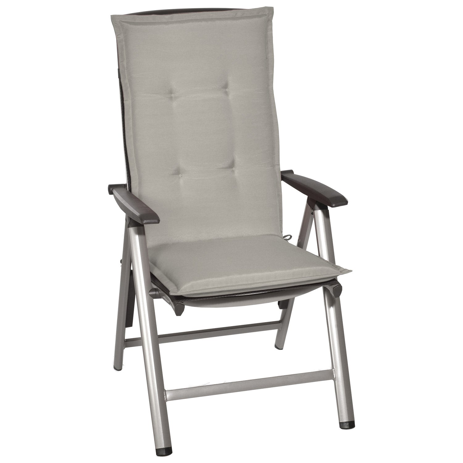 Beautissu Hochlehner Stuhlauflage 120x50x6 cm  – Gartenstuhl Sitzkisse