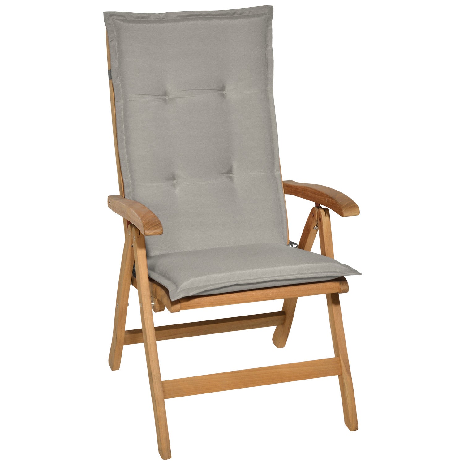 Beautissu Hochlehner Stuhlauflage 120x50x6 cm  – Gartenstuhl Sitzkisse