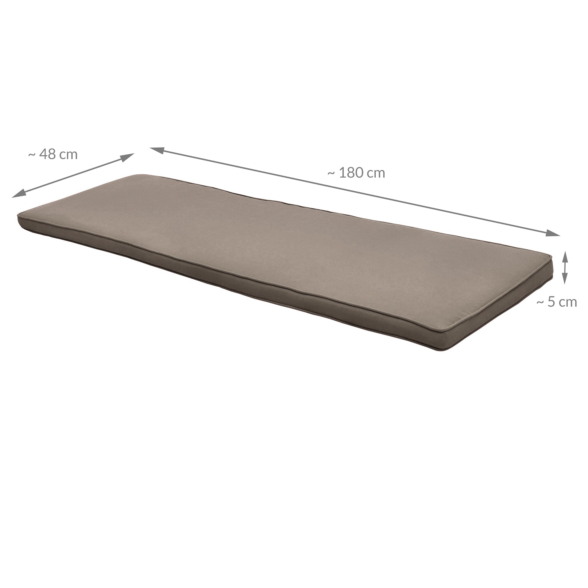 Beautissu Bankauflage Outdoor mit hochwertiger Polsterung und robustem, abnehmbarem Bezug, ideal für Gartenbänke