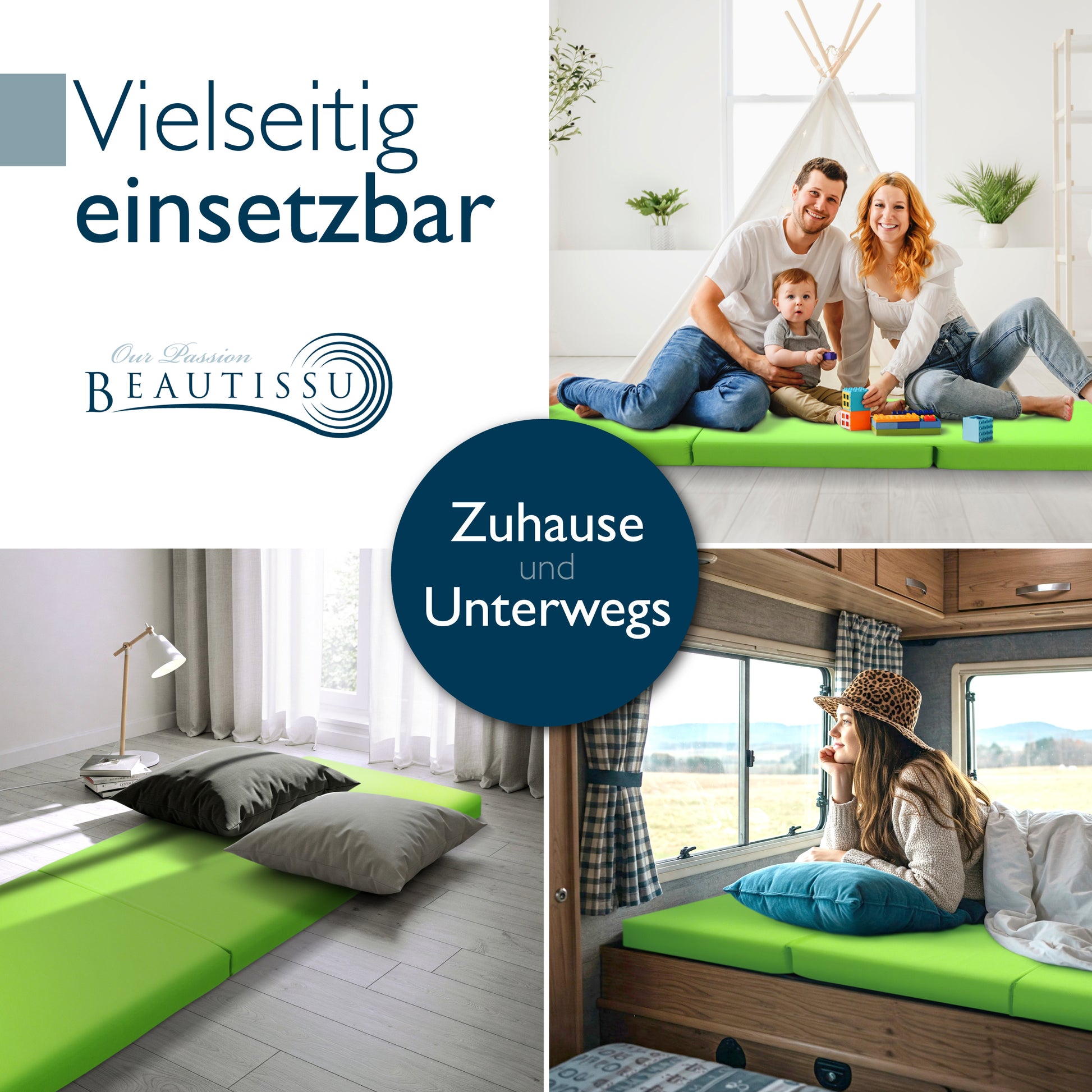 Beautissu Klappmatratze als Gästebett & Reisematratze div. Größen & Fa
