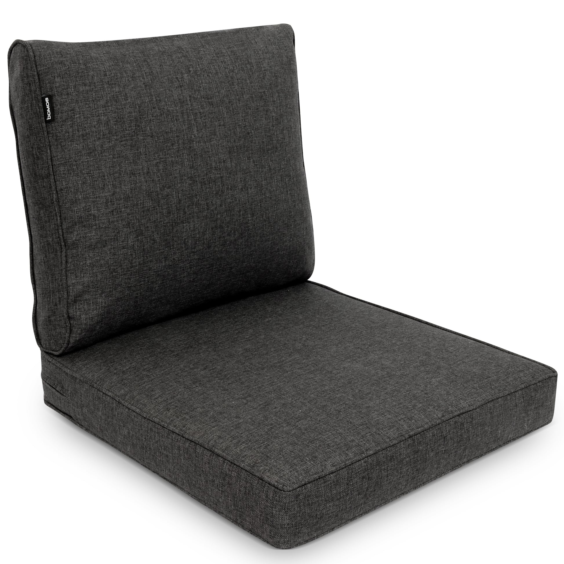 bomoe Outdoor Lounge Rückenkissen & Sitzkissen 8/10 cm dick Anthrazit 