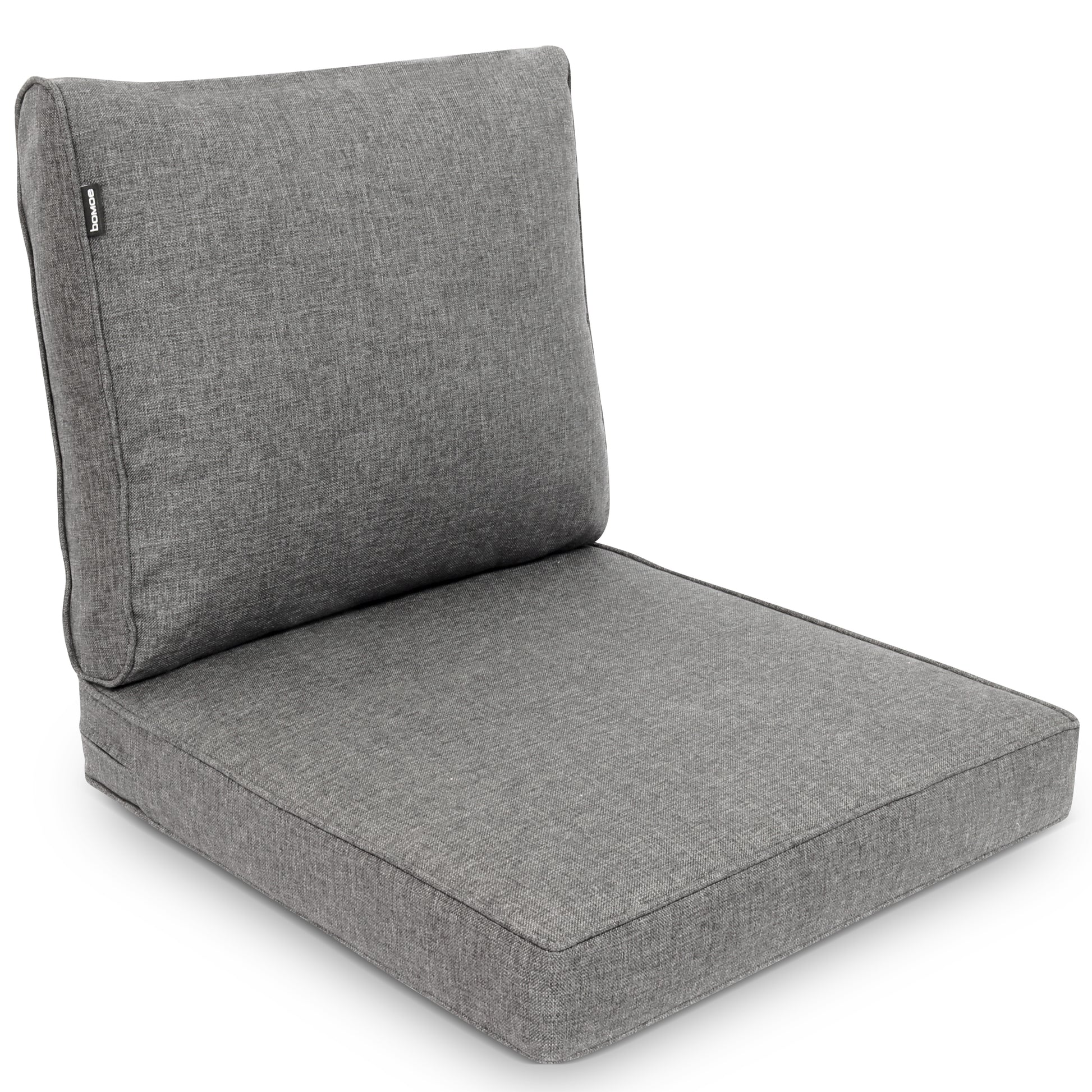 bomoe Outdoor Lounge Rückenkissen & Sitzkissen 10 cm dick Hellgrau – L