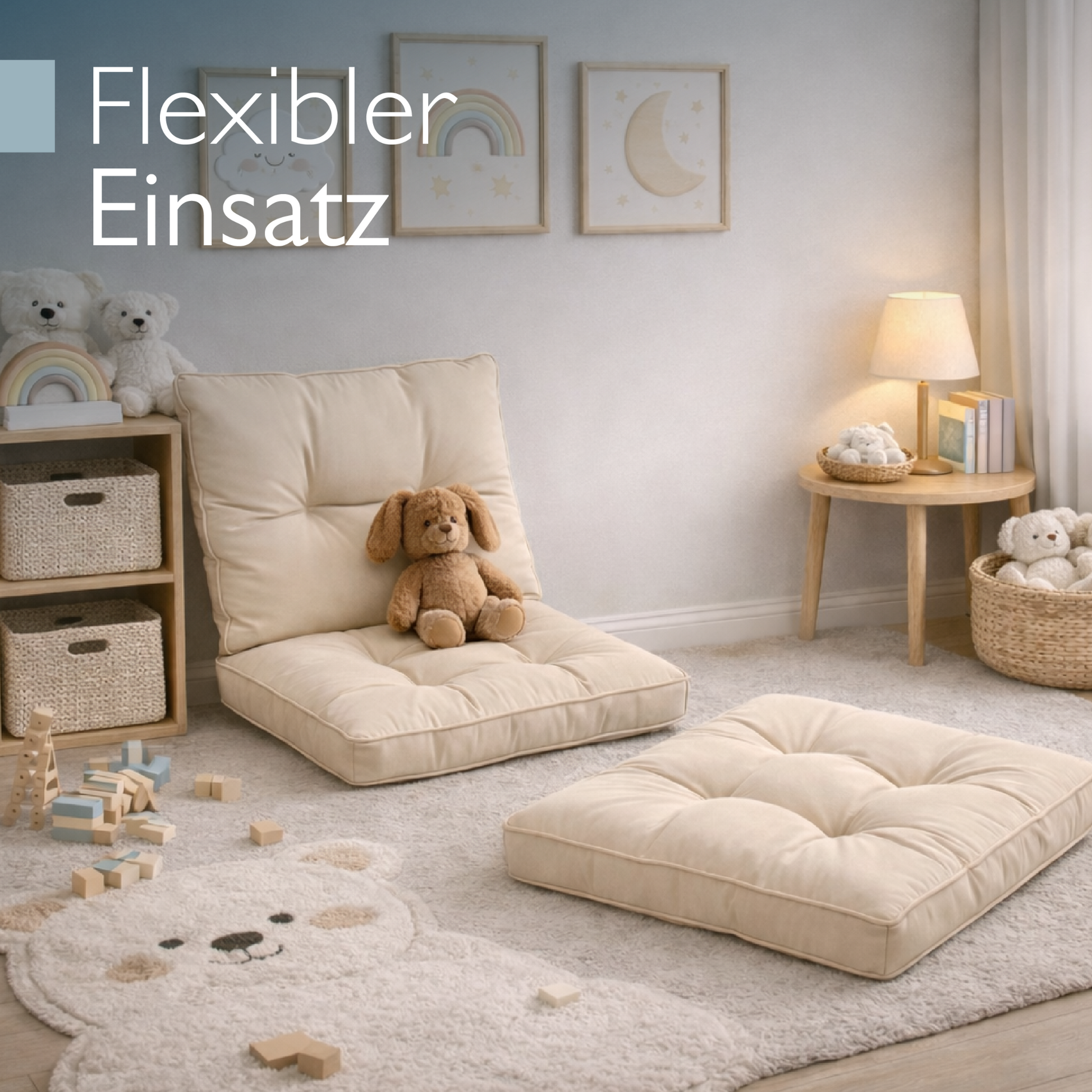 Outdoor Lounge Rückenkissen und Sitzkissen 10-12 cm dick, wasserabweisend und pflegeleicht