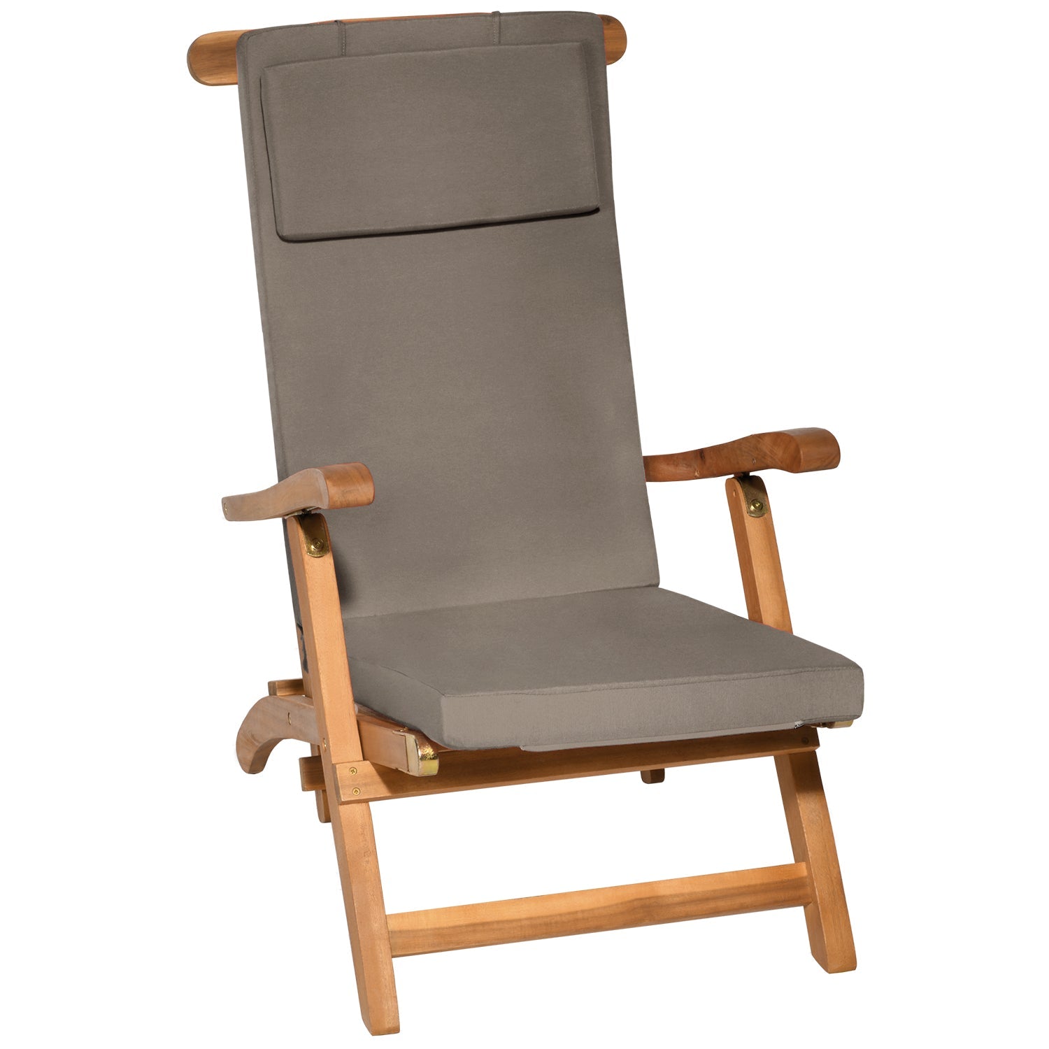 Loftlux Beautissu Deckchair Auflage 175x45x5 cm für Gartenliegestuhl mit UV-beständigem Polyesterbezug und abnehmbarer Hülle