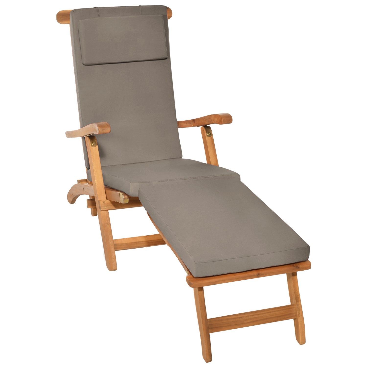 Beautissu Deckchair Auflage mit 5 cm Polsterung für Outdoor Liegestuhl, UV-beständig und abnehmbarer Polyesterbezug