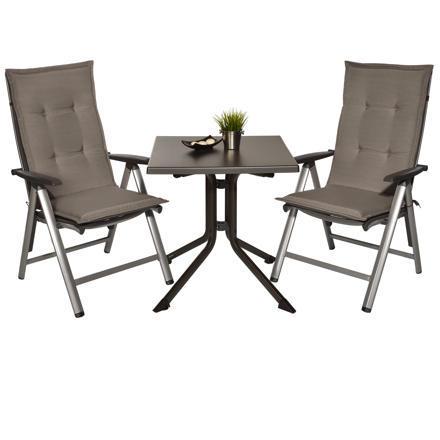 Beautissu Hochlehner Auflage 120x50x6 cm mit weicher Polsterung und UV-beständigem Polyesterbezug für Gartenstühle