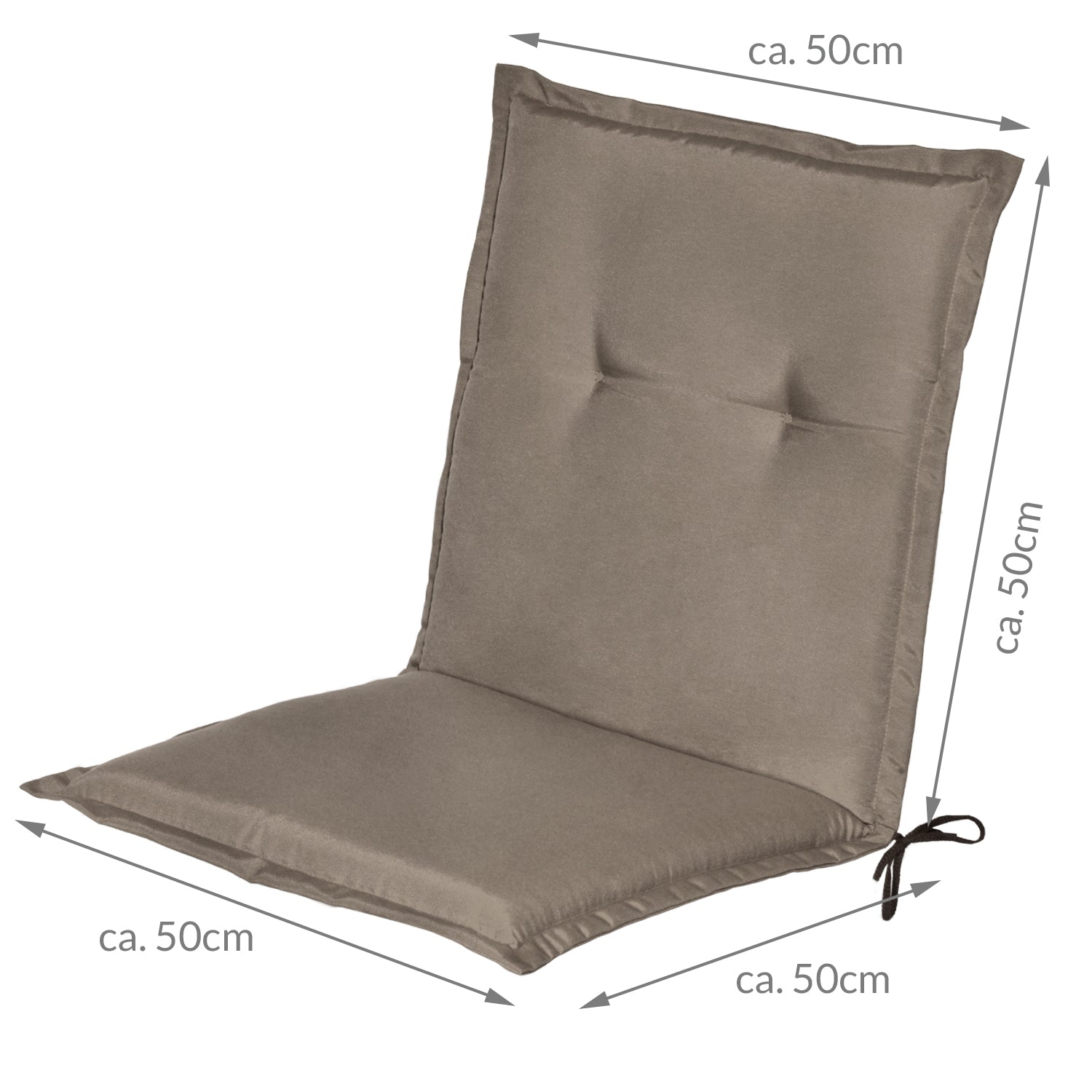 Beautissu Niederlehner Auflage Loft NL 6 cm dickes Gartenstuhl Sitzkissen mit robustem Polyesterbezug, UV-beständig und pflegeleicht