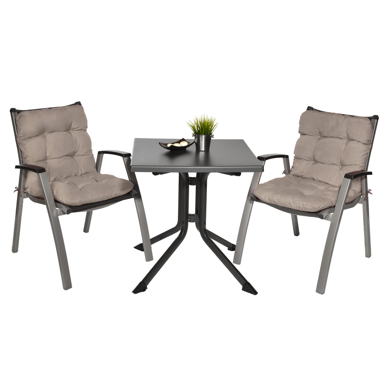 Beautissu Niederlehner Auflage 8 cm dickes Sitzkissen für Gartenstuhl, UV-beständig und OEKO-TEX zertifiziert