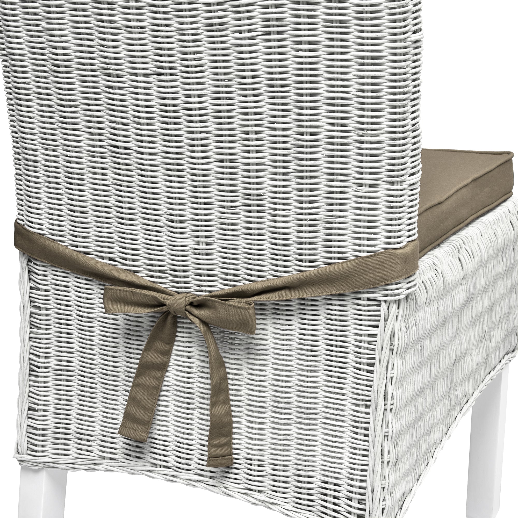 Beautissu Sitzkissen mit Bändern & Reißverschluss 45×40 cm – Stuhlkiss