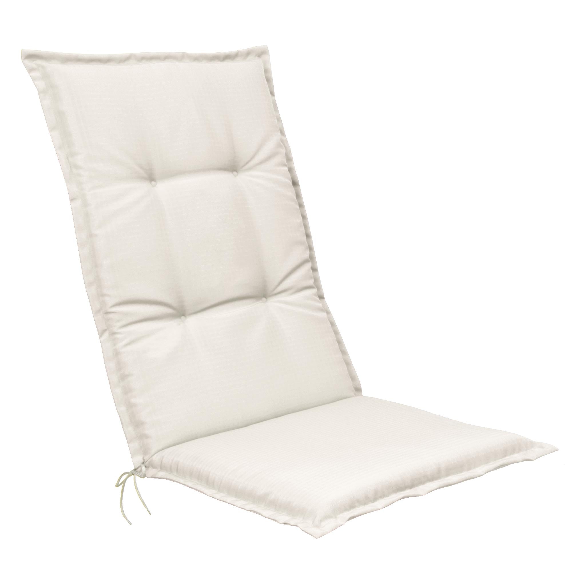 Beautissu Hochlehner Stuhlauflage 120x50x6 cm  – Gartenstuhl Sitzkisse
