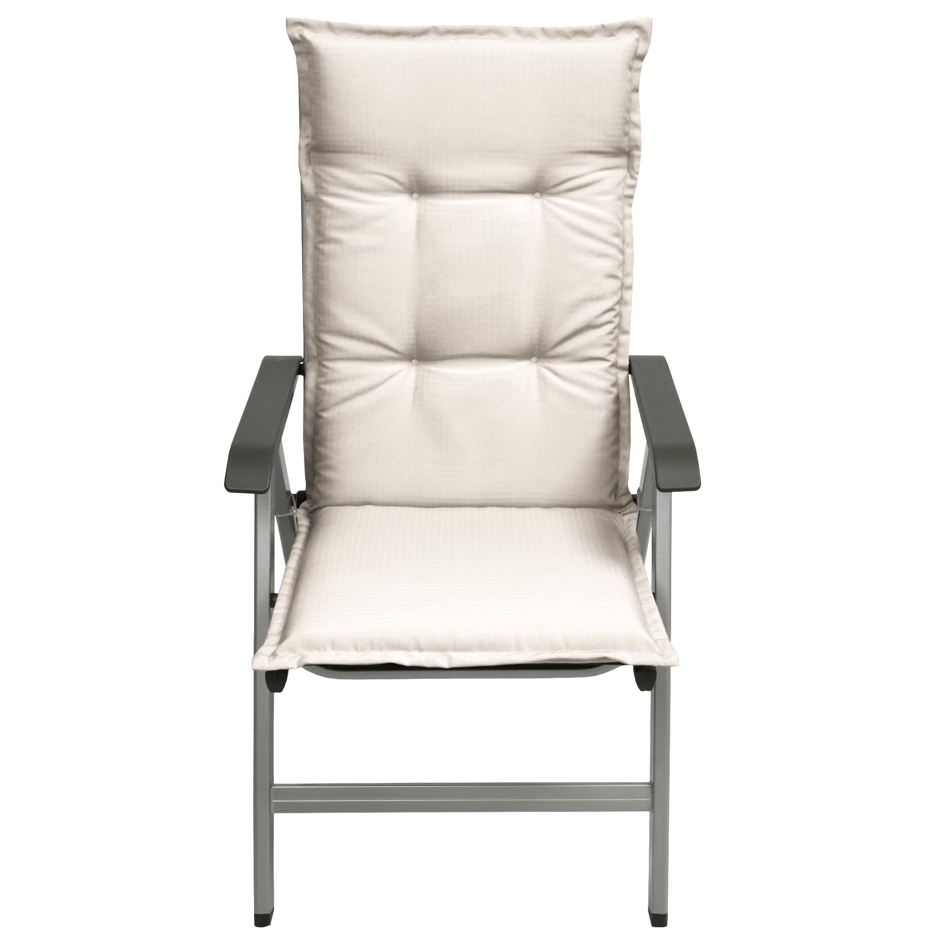 Beautissu Hochlehner Stuhlauflage 120x50x6 cm  – Gartenstuhl Sitzkisse