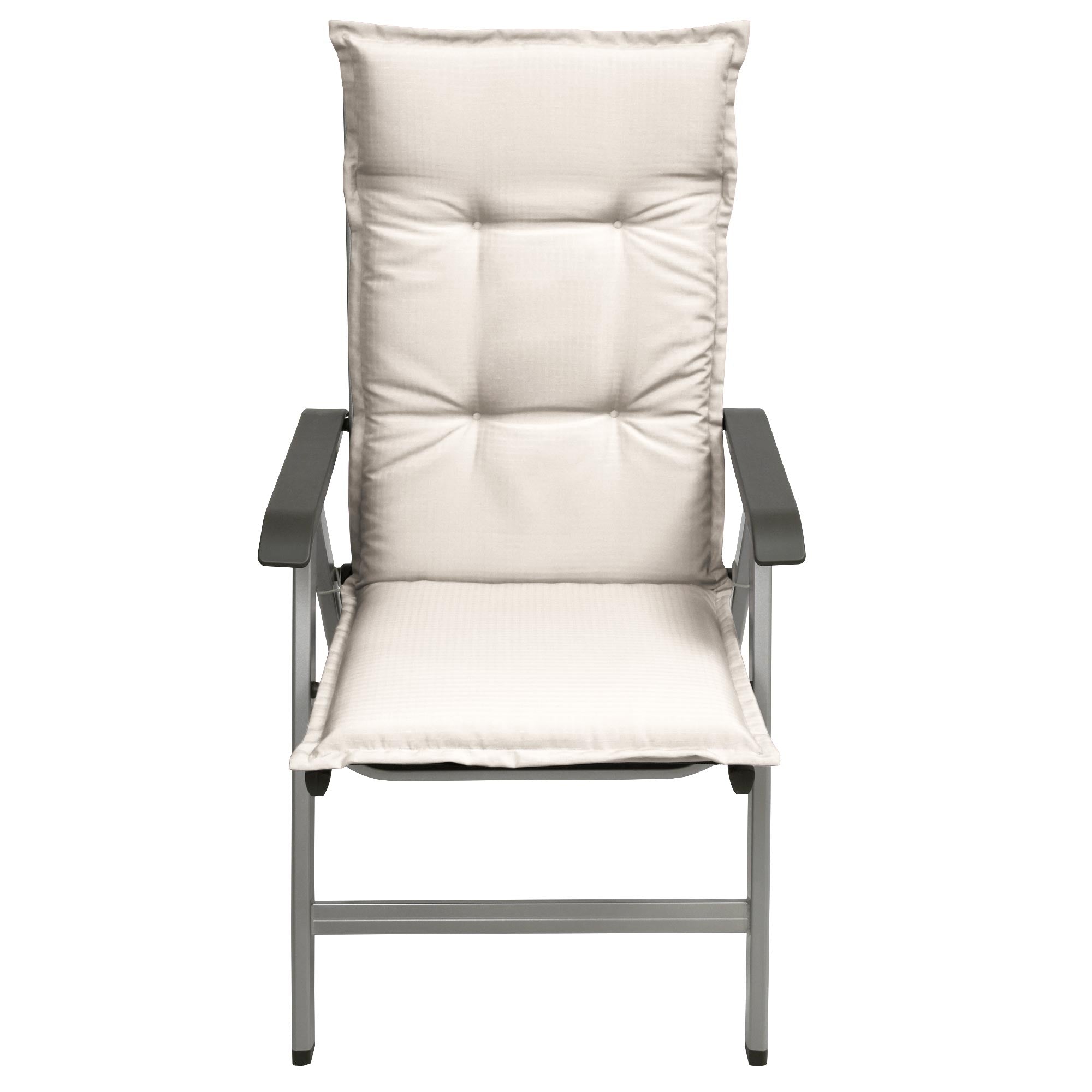 Beautissu Hochlehner Stuhlauflage 120x50x6 cm  – Gartenstuhl Sitzkisse