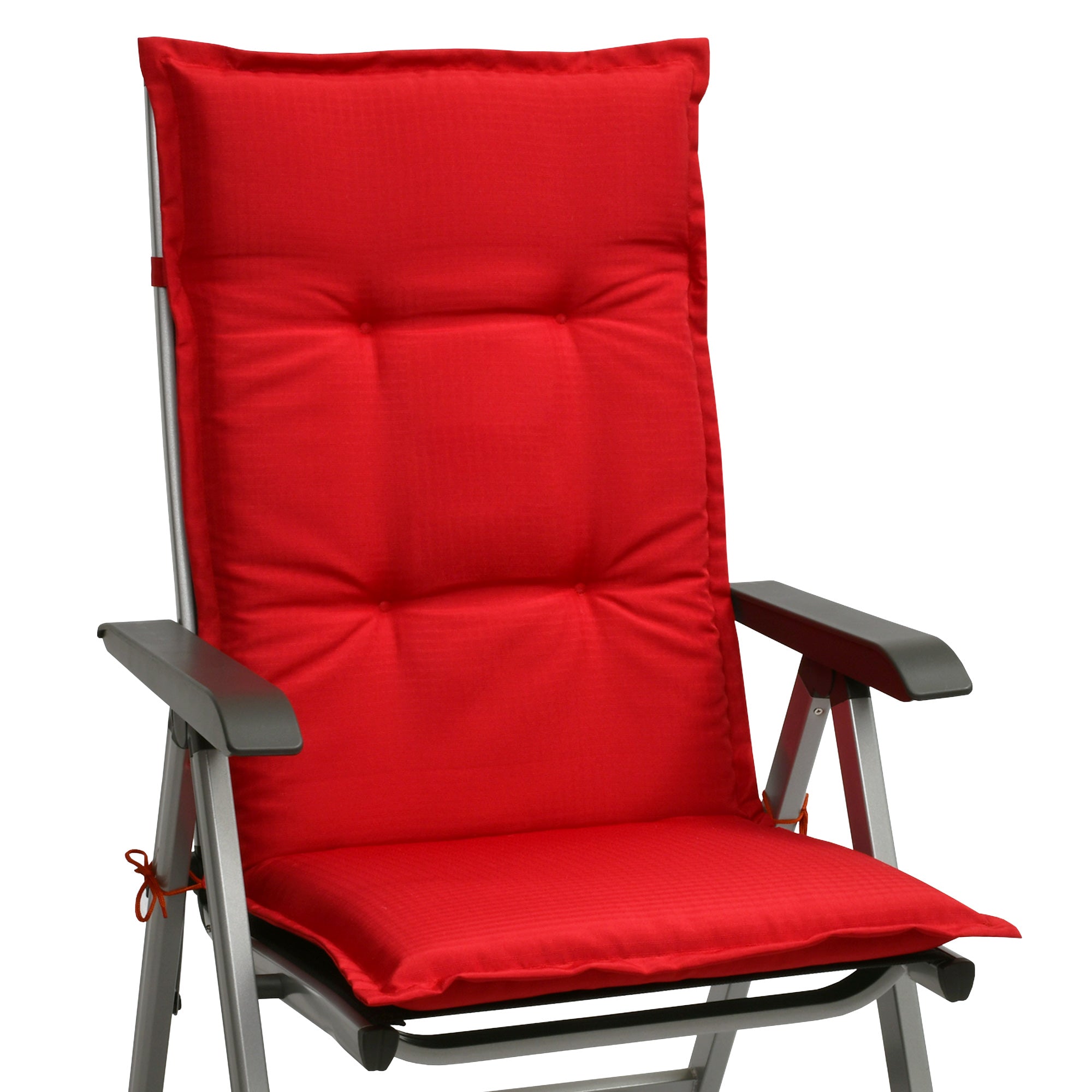 Beautissu Hochlehner Stuhlauflage 120x50x6 cm  – Gartenstuhl Sitzkisse