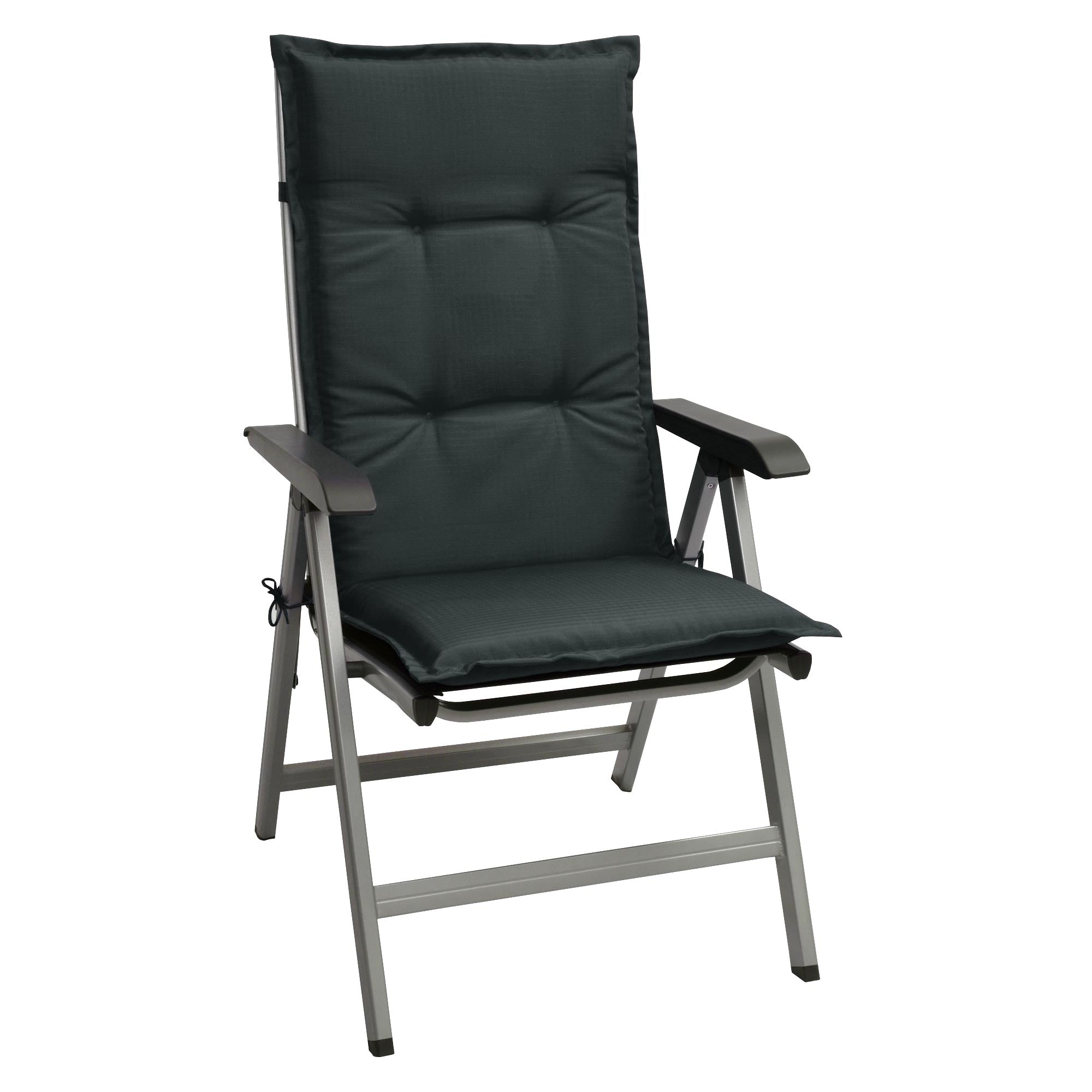 Beautissu Hochlehner Stuhlauflage 120x50x6 cm  – Gartenstuhl Sitzkisse