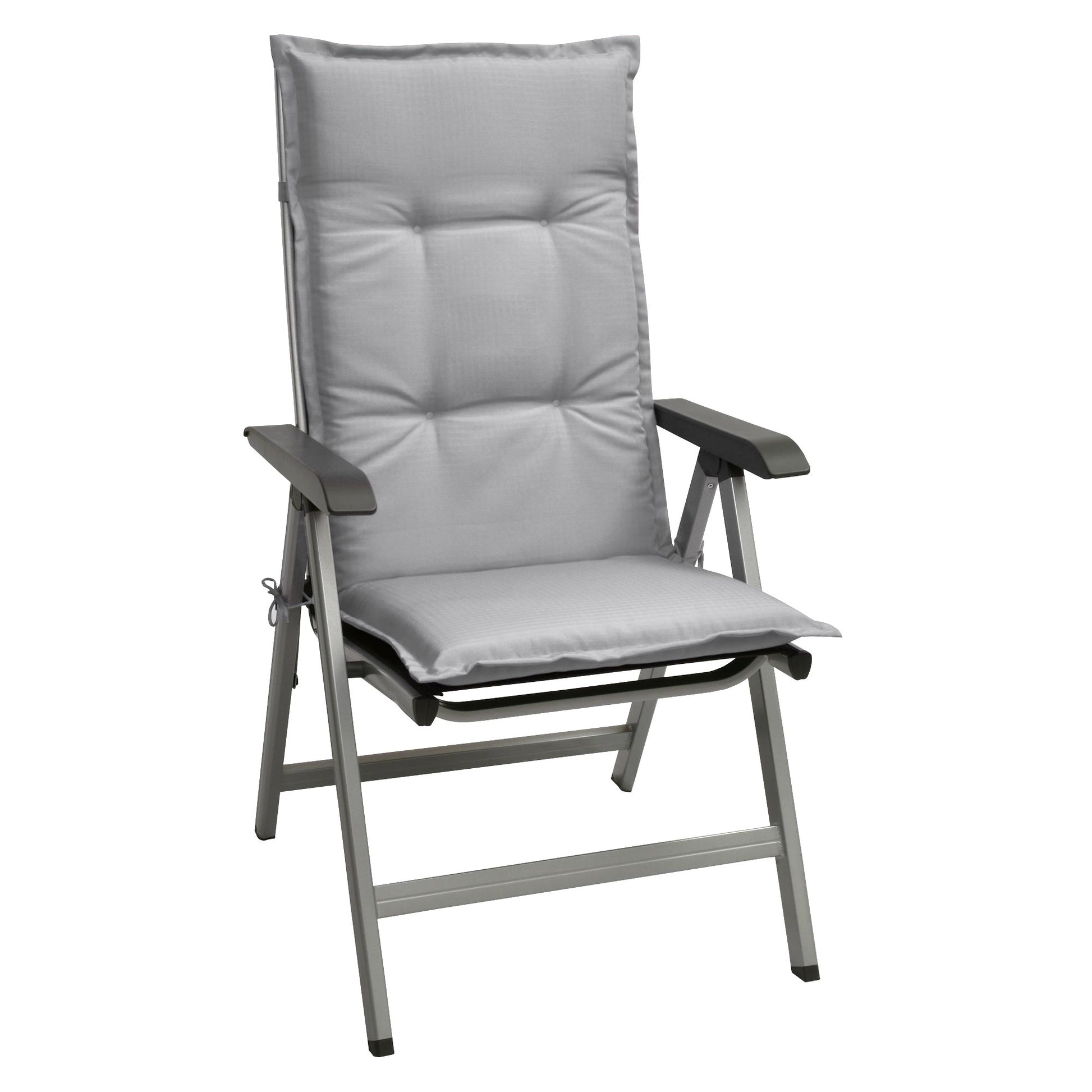 Beautissu Hochlehner Stuhlauflage 120x50x6 cm  – Gartenstuhl Sitzkisse