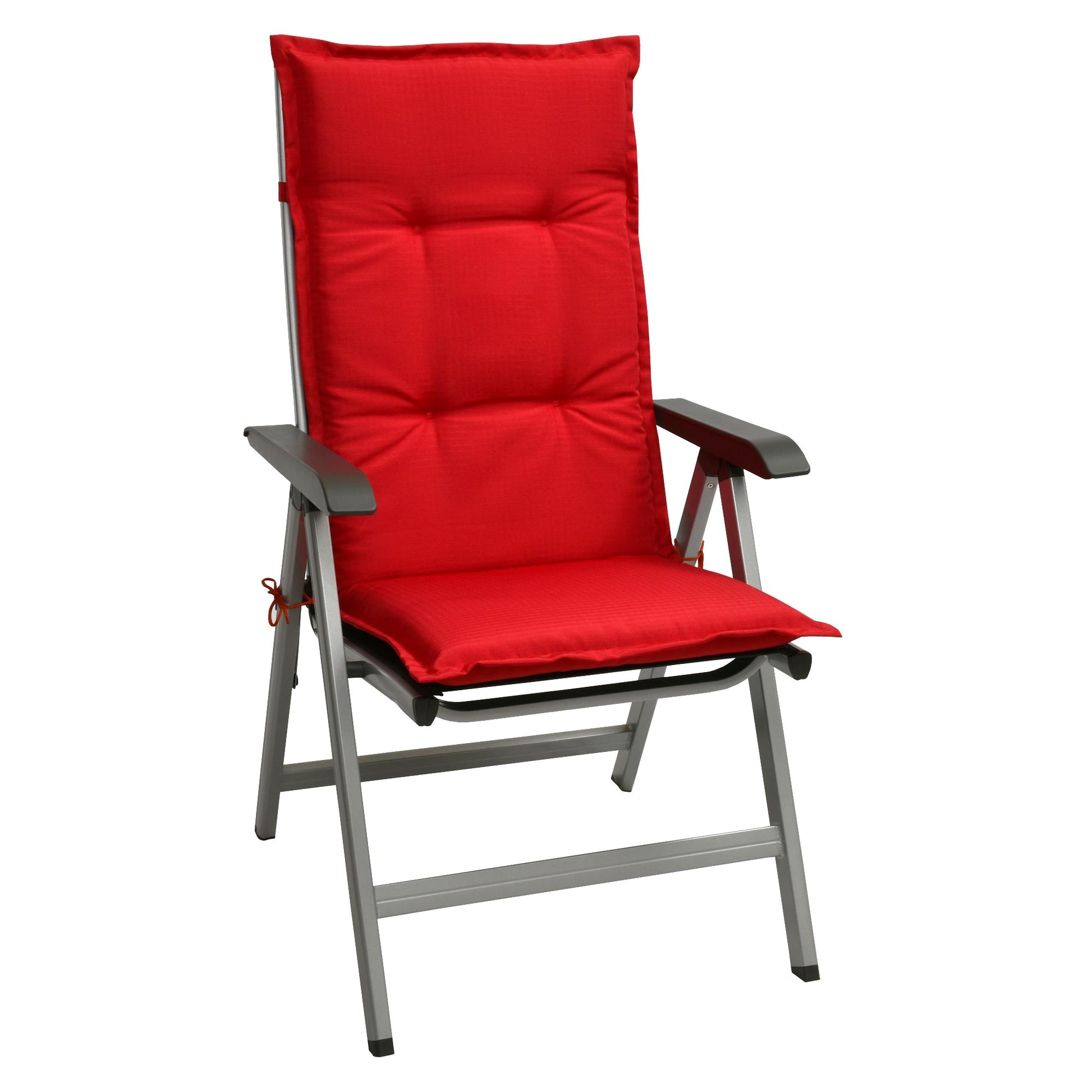 Beautissu Hochlehner Stuhlauflage 120x50x6 cm  – Gartenstuhl Sitzkisse