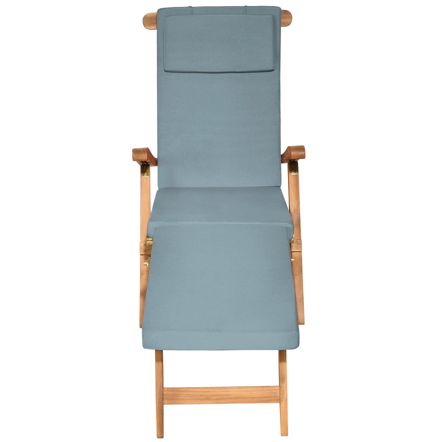 Beautissu Deckchair Auflage mit 5 cm Polsterung, UV-beständig, abnehmbarer Polyesterbezug, passend für Gartenliegestühle