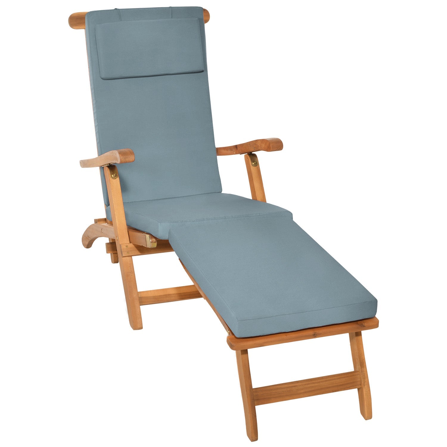 Beautissu Deckchair Auflage mit 5 cm Polsterung für Gartenliege, UV-beständig und abnehmbarer Polyesterbezug