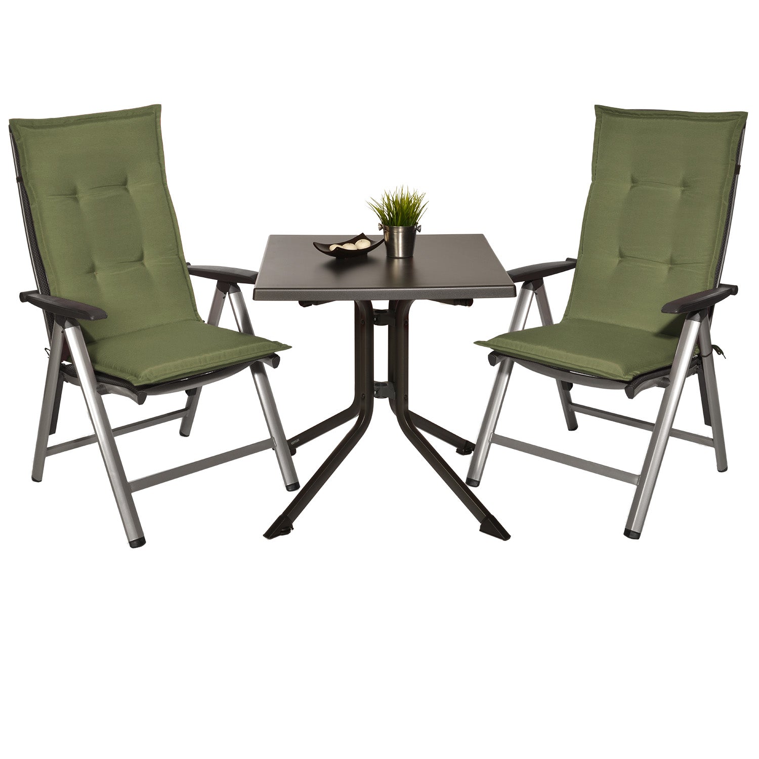 Beautissu Hochlehner Auflage 120x50x6 cm mit weicher Polsterung und UV-beständigem Polyesterbezug für Gartenstühle