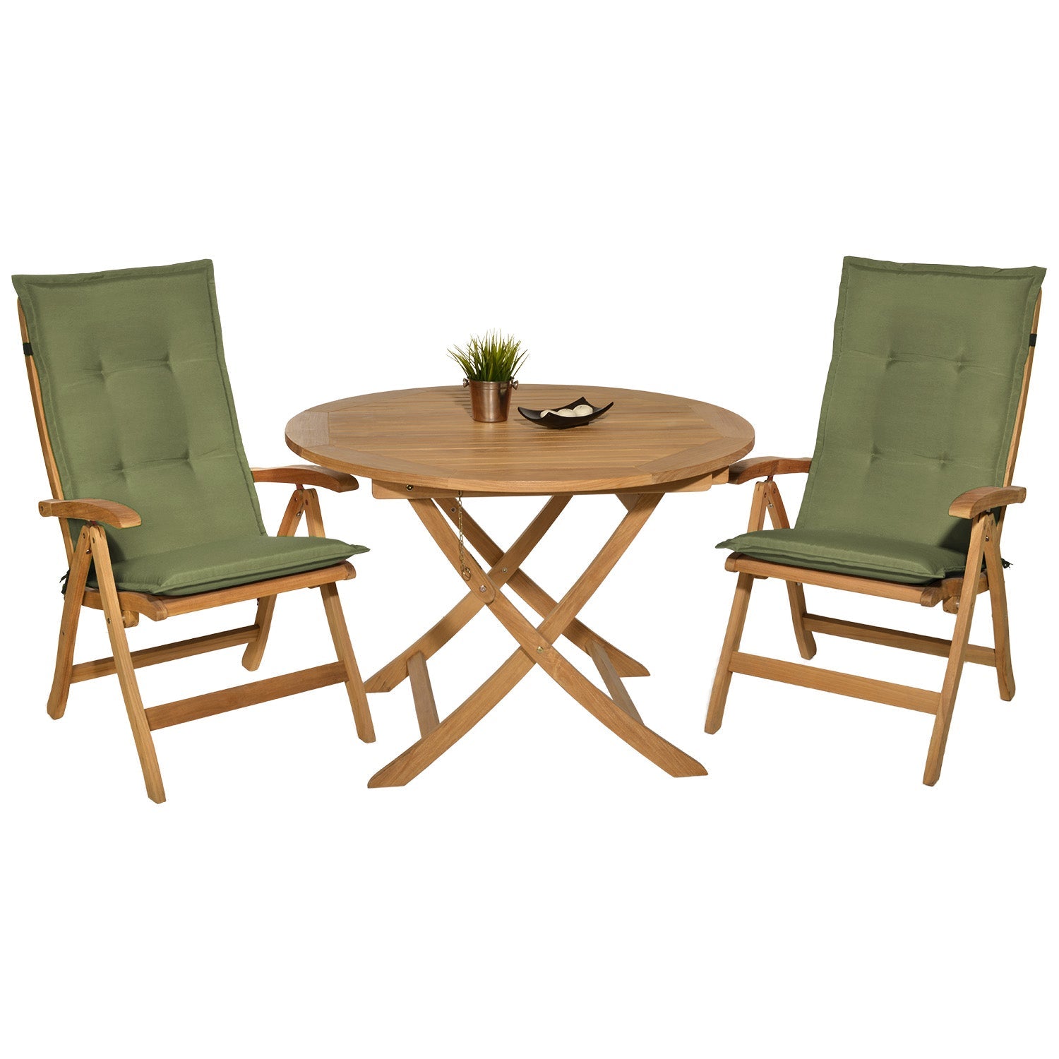 Beautissu Hochlehner Auflage 120x50x6 cm mit weicher Polsterung und UV-beständigem Polyesterbezug für Gartenstühle