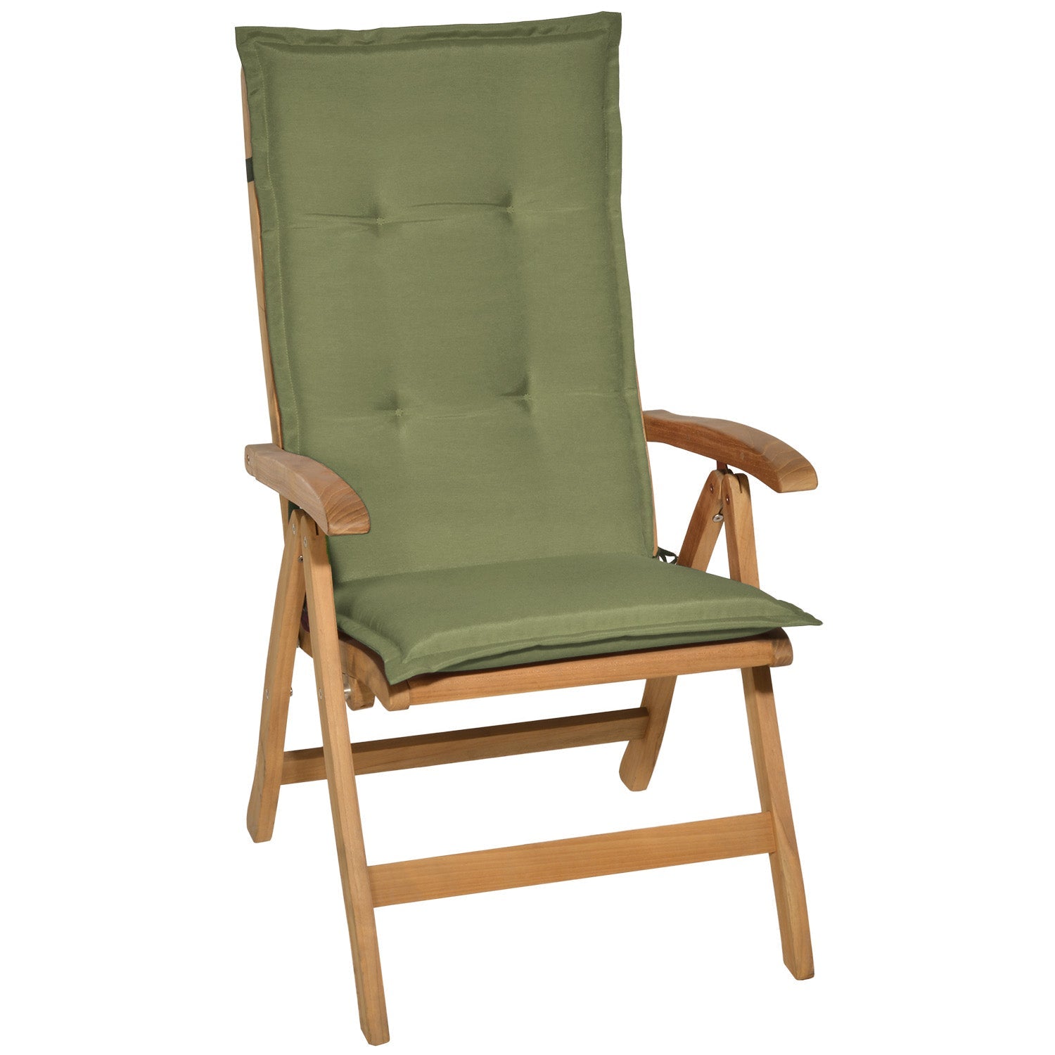 Beautissu Hochlehner Auflage 120x50x6 cm mit weicher Schaumkern-Polsterung und UV-beständigem Polyesterbezug für Gartenstühle