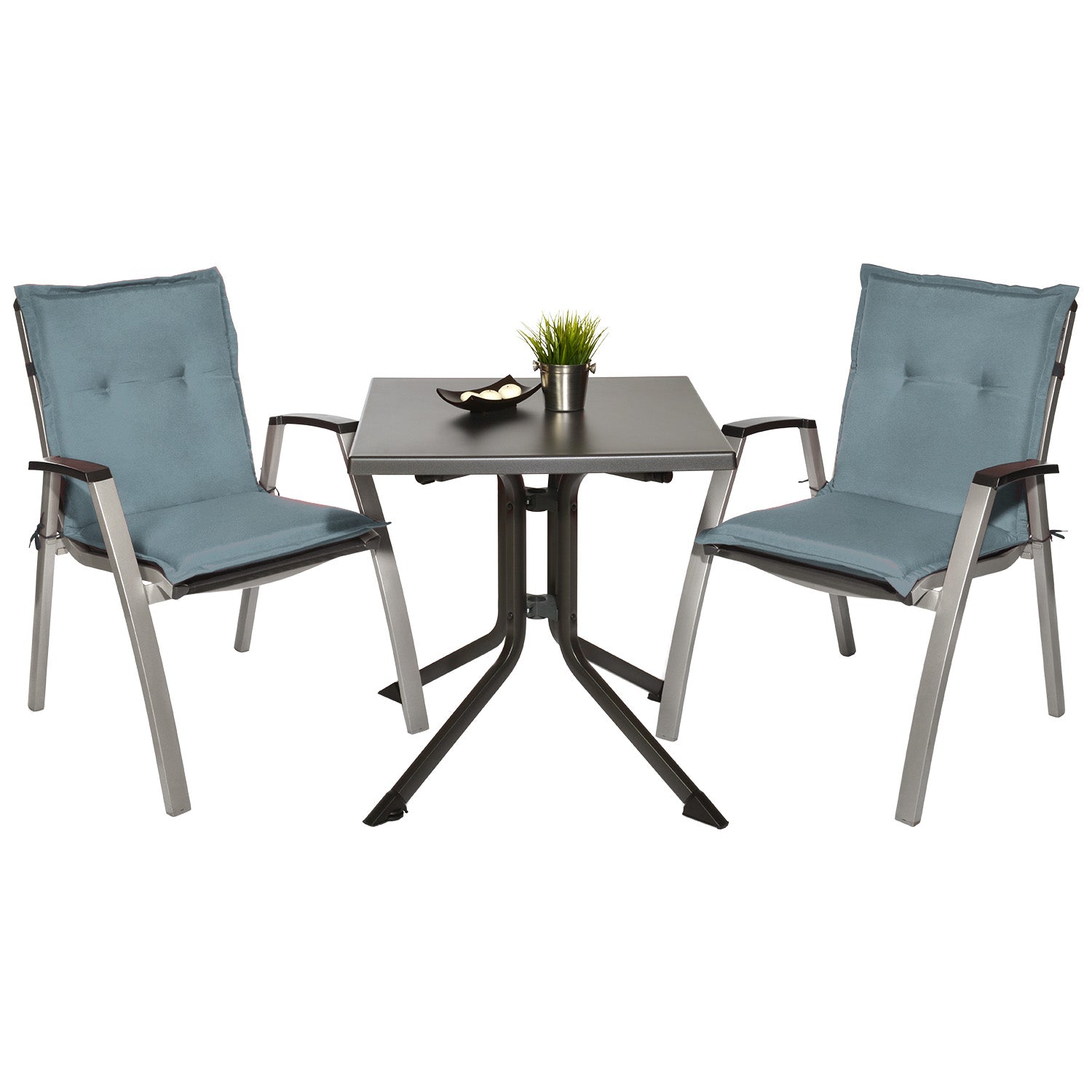 Beautissu Niederlehner Auflage Loft NL 6 cm gepolstertes Gartenstuhl Sitzkissen robust UV-beständig