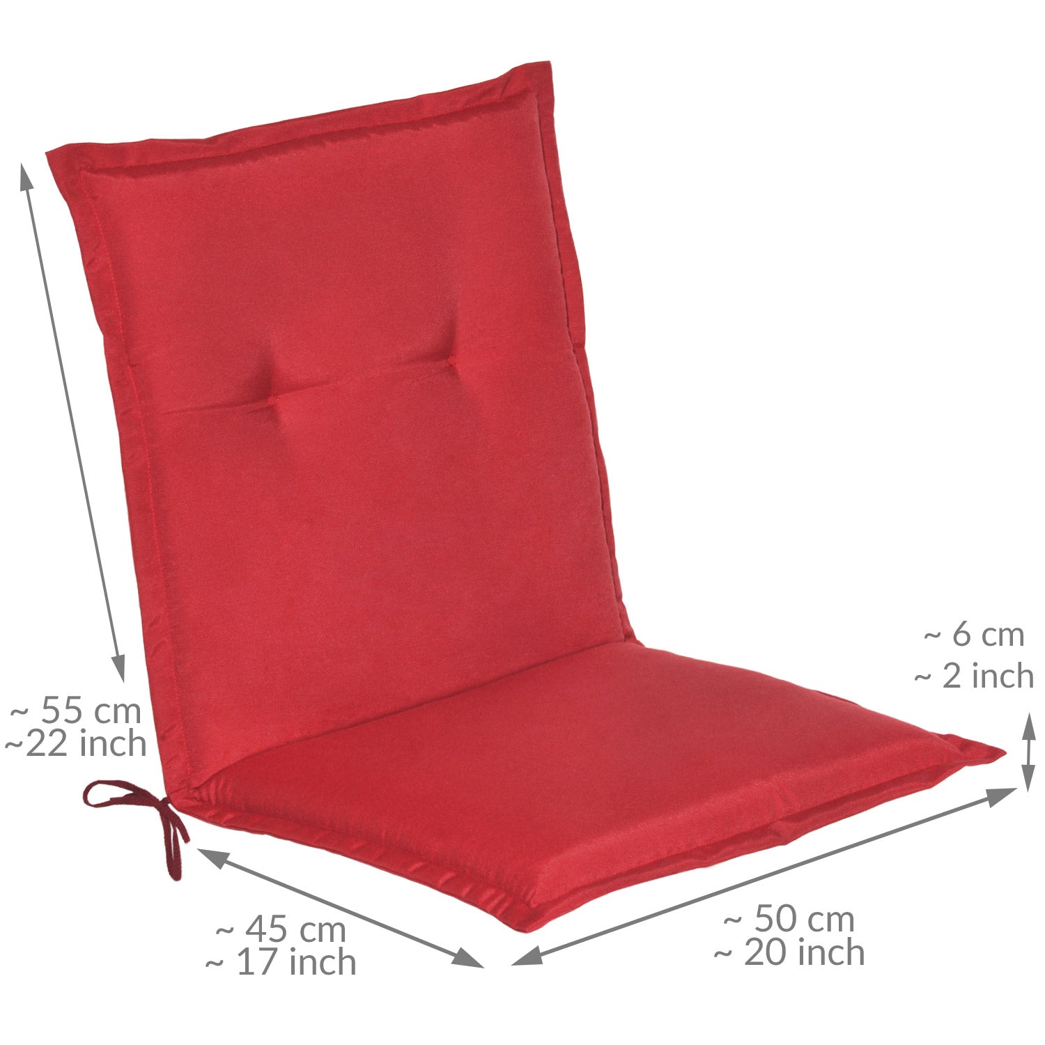 Beautissu Niederlehner Stuhlauflage 100x50x6 cm  – Gartenstuhl Sitzkis