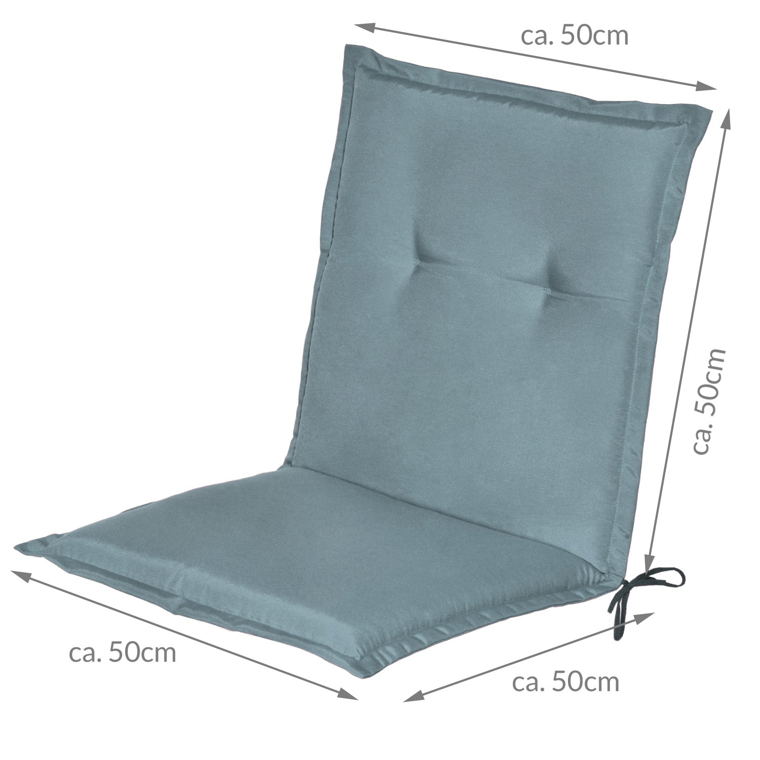 Beautissu Niederlehner Auflage Loft NL Gartenstuhl Sitzkissen 6 cm dick, UV-beständig, pflegeleicht und formstabil für Balkon und Terrasse