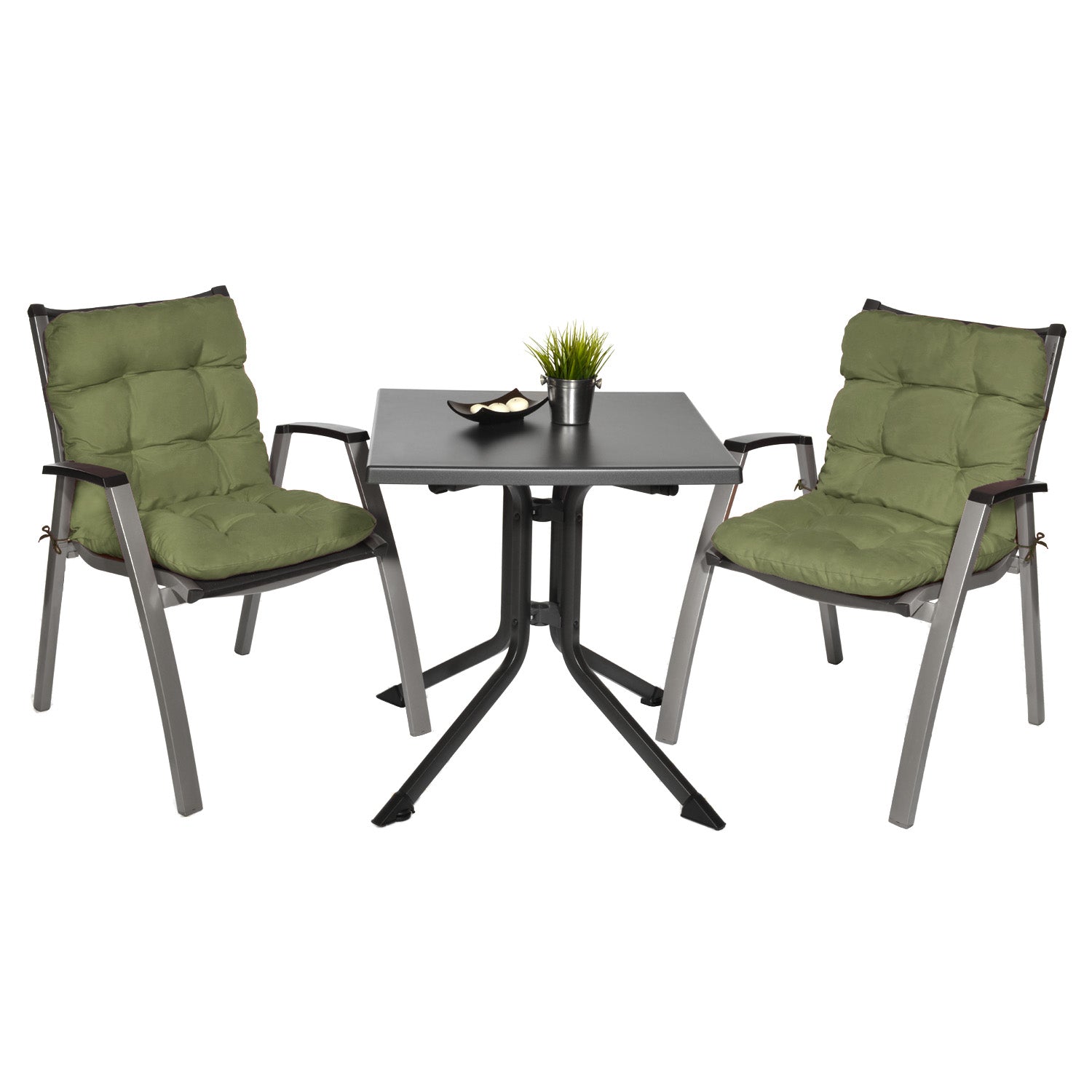 Beautissu Niederlehner Stuhlauflage 100x50x8 cm  – Gartenstuhl Sitzkis