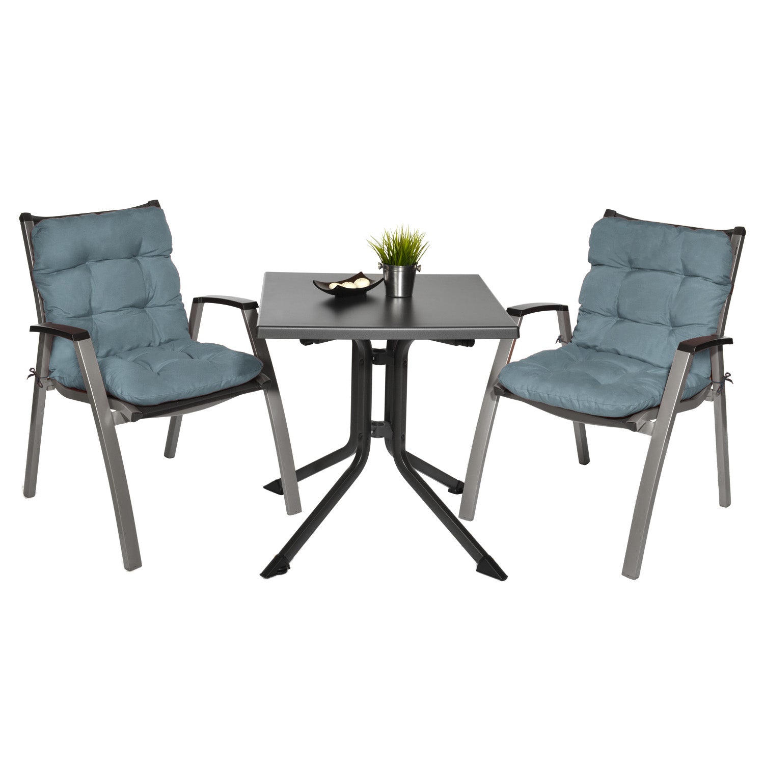 Beautissu Niederlehner Stuhlauflage 100x50x8 cm  – Gartenstuhl Sitzkis