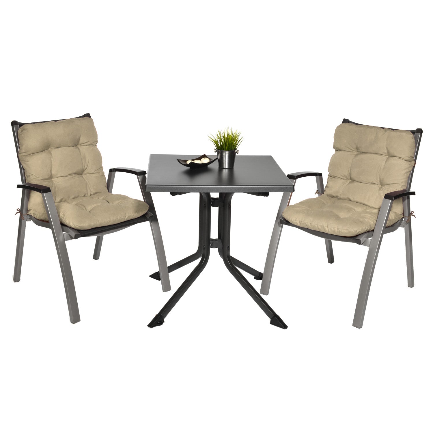 Beautissu Niederlehner Stuhlauflage 100x50x8 cm  – Gartenstuhl Sitzkis