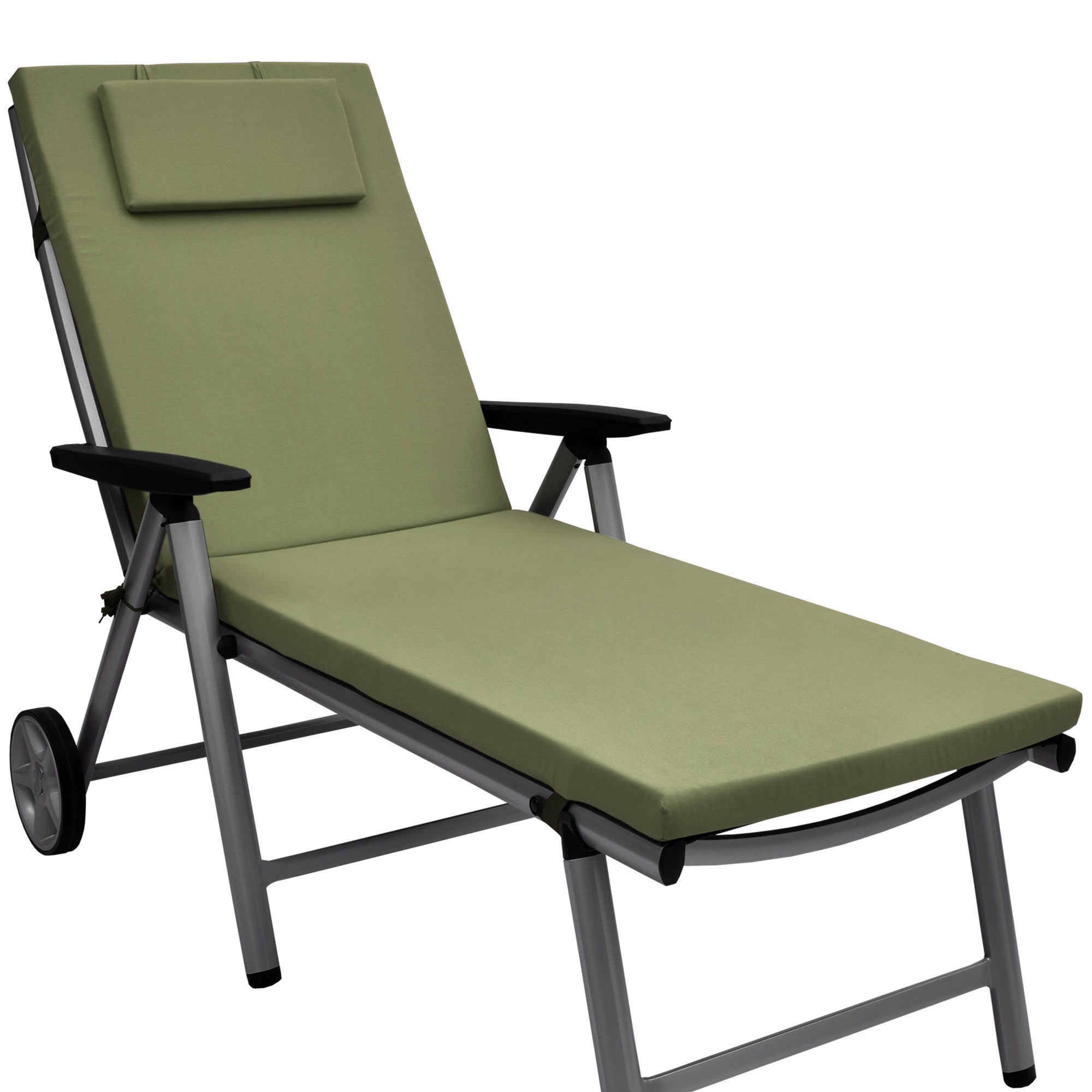 Komfortable Beautissu Gartenliegenauflage mit 5 cm Polsterung für Outdoor-Liegen UV-beständiger Polyesterbezug abnehmbar und waschbar
