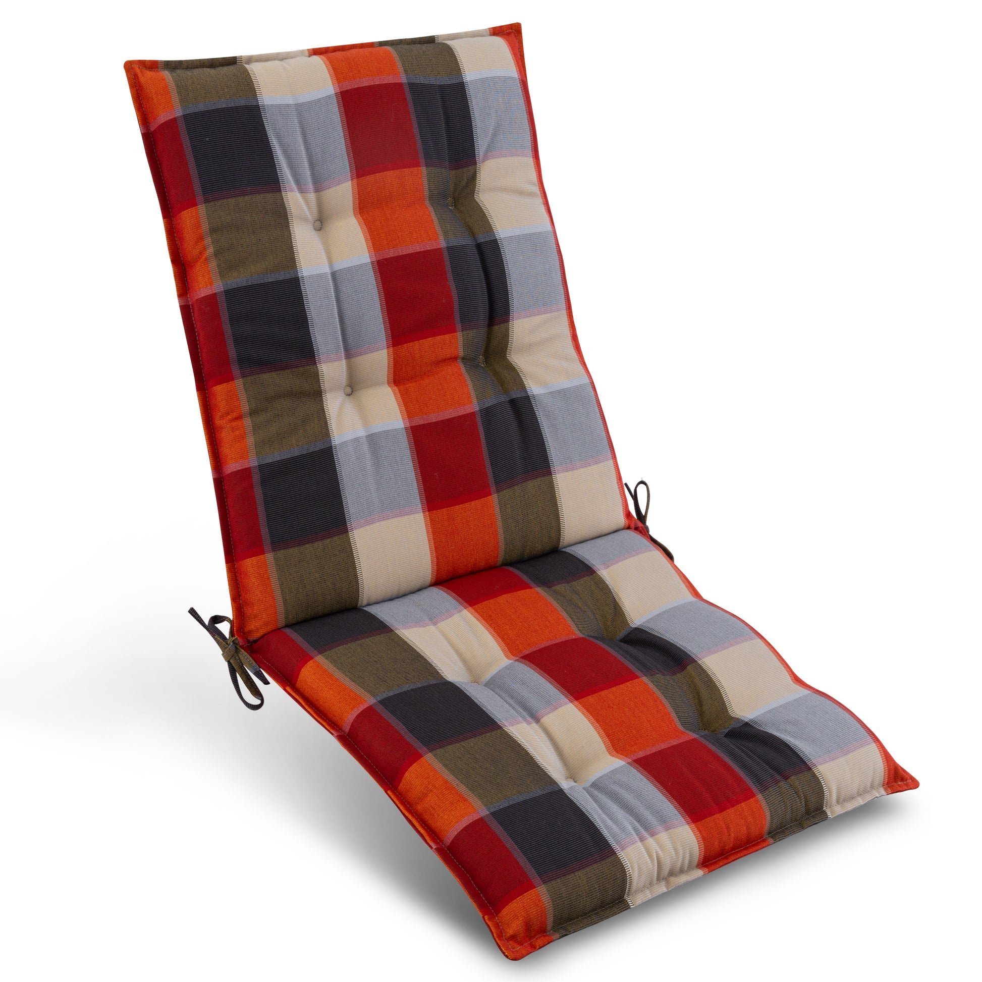 Beautissu Niederlehner Stuhlauflage 100x50x8 cm  – Gartenstuhl Sitzkis