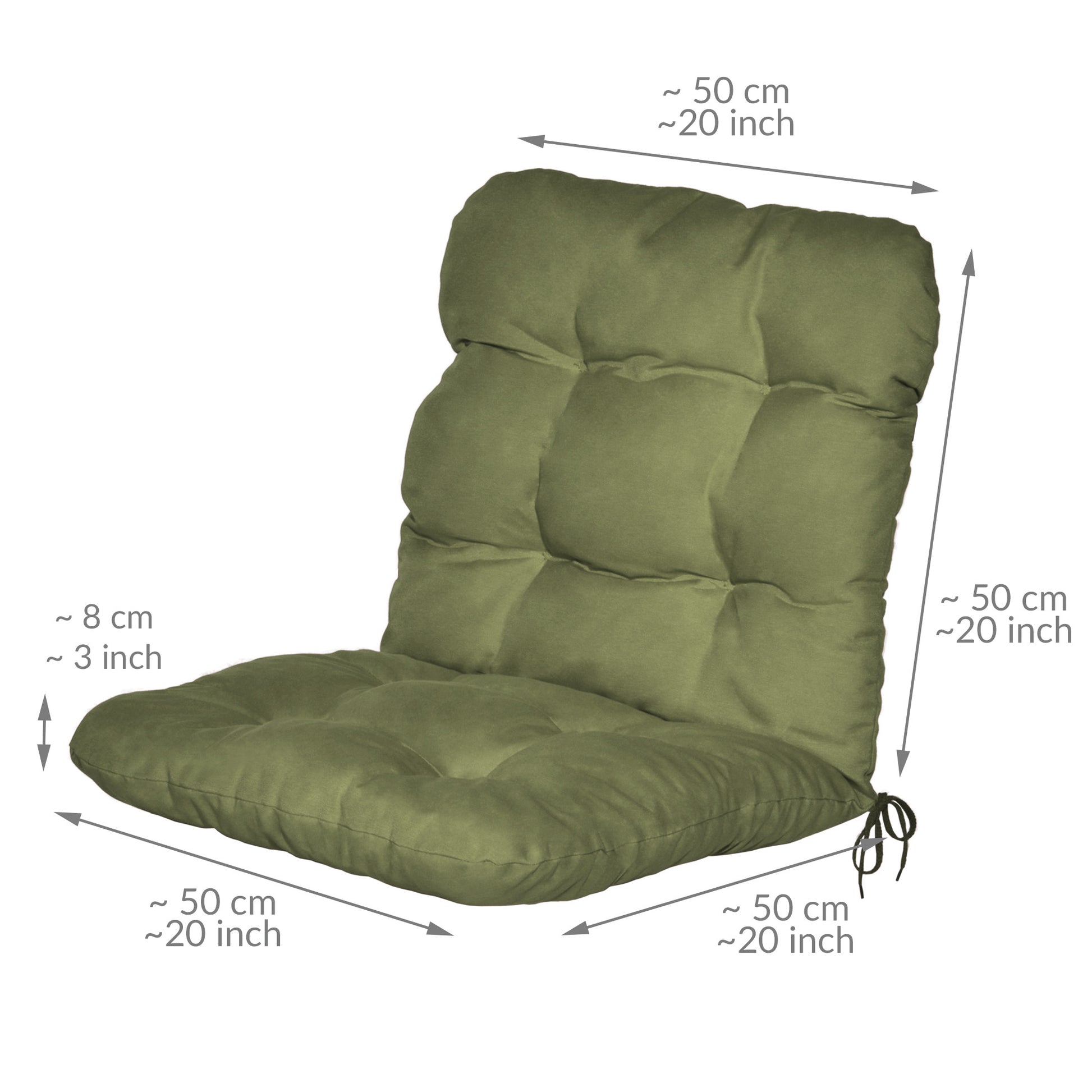 Beautissu Niederlehner Stuhlauflage 100x50x8 cm  – Gartenstuhl Sitzkis