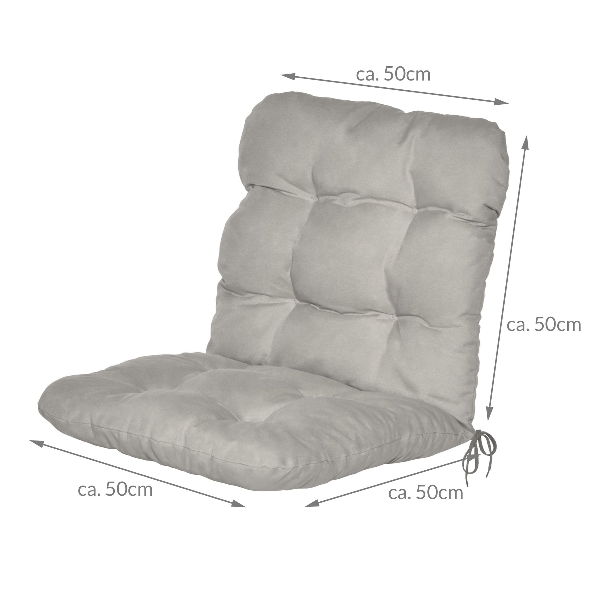 Beautissu Niederlehner Stuhlauflage 100x50x8 cm  – Gartenstuhl Sitzkis