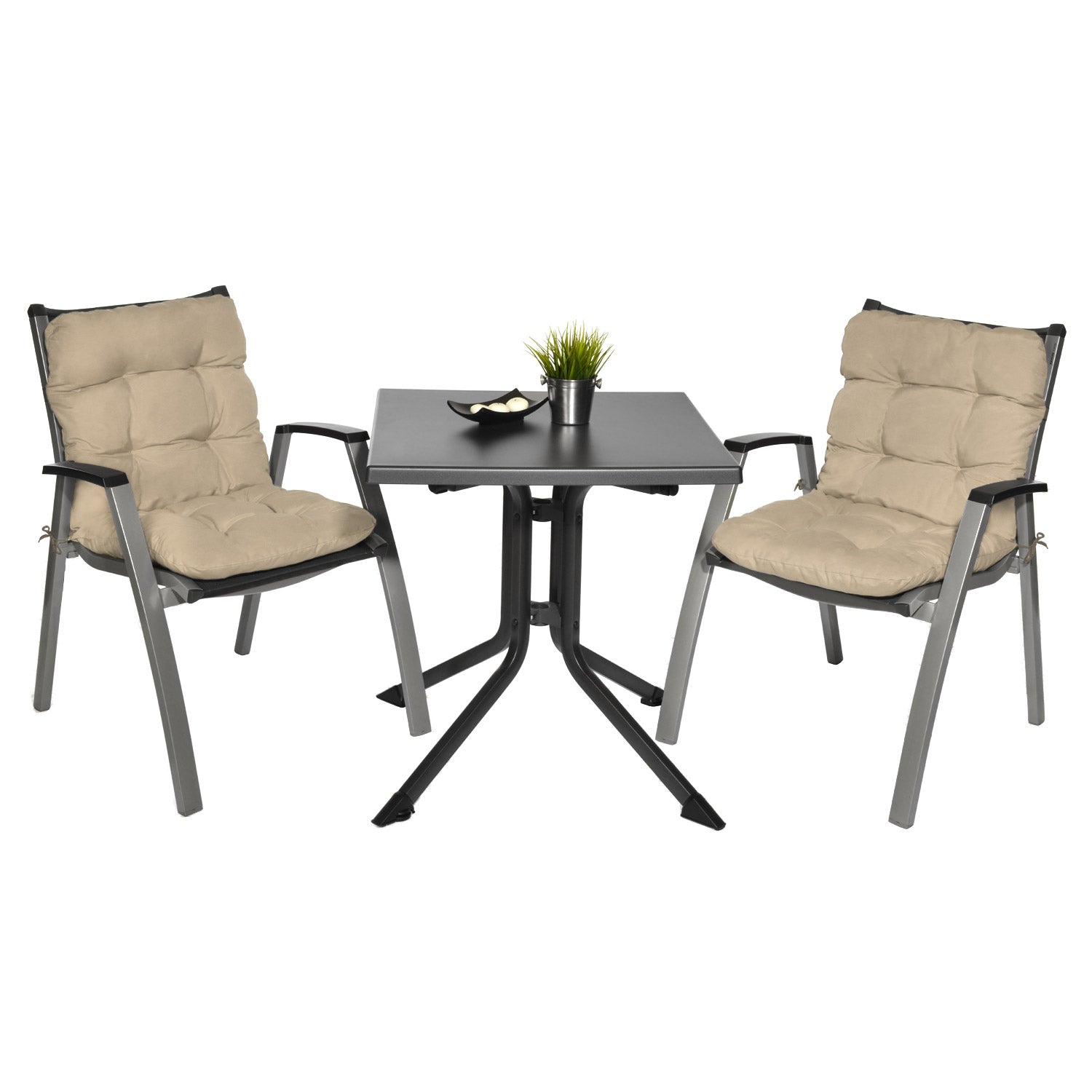 Beautissu Niederlehner Stuhlauflage 100x50x8 cm  – Gartenstuhl Sitzkis