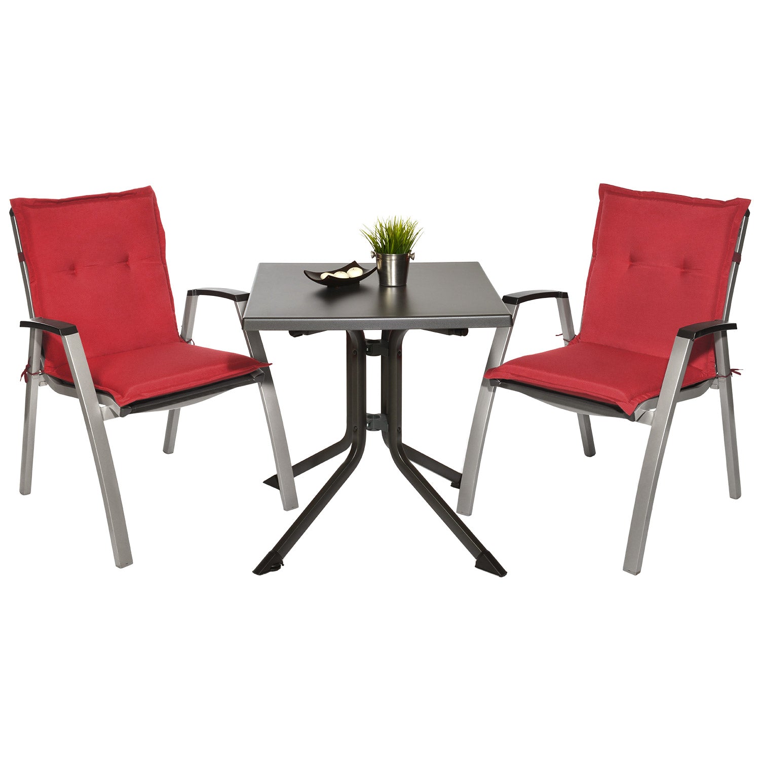 Beautissu Niederlehner Stuhlauflage 100x50x6 cm  – Gartenstuhl Sitzkis