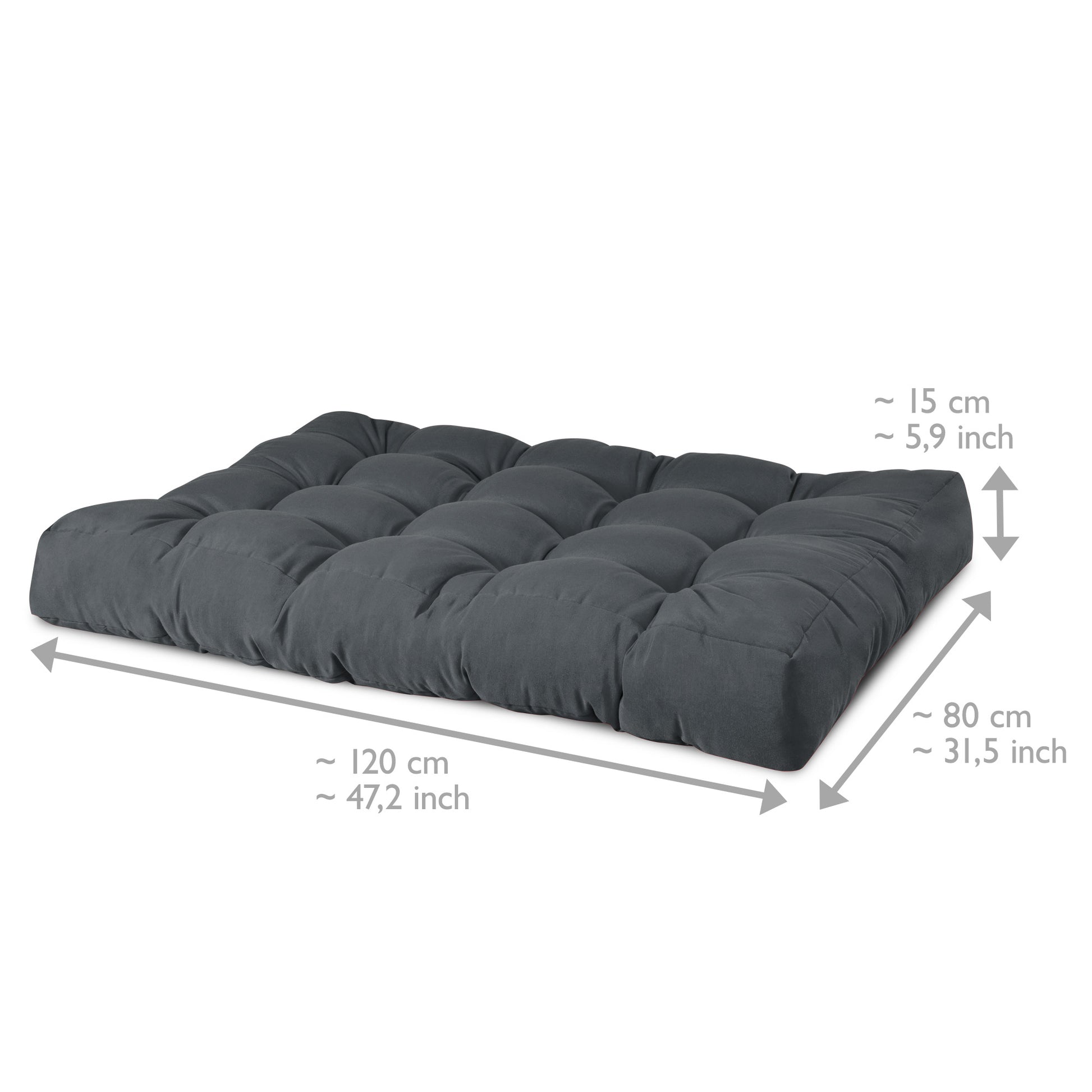 Beautissu Outdoor Palettenkissen Rücken-, Sitz- & Seitenkissen für Eur