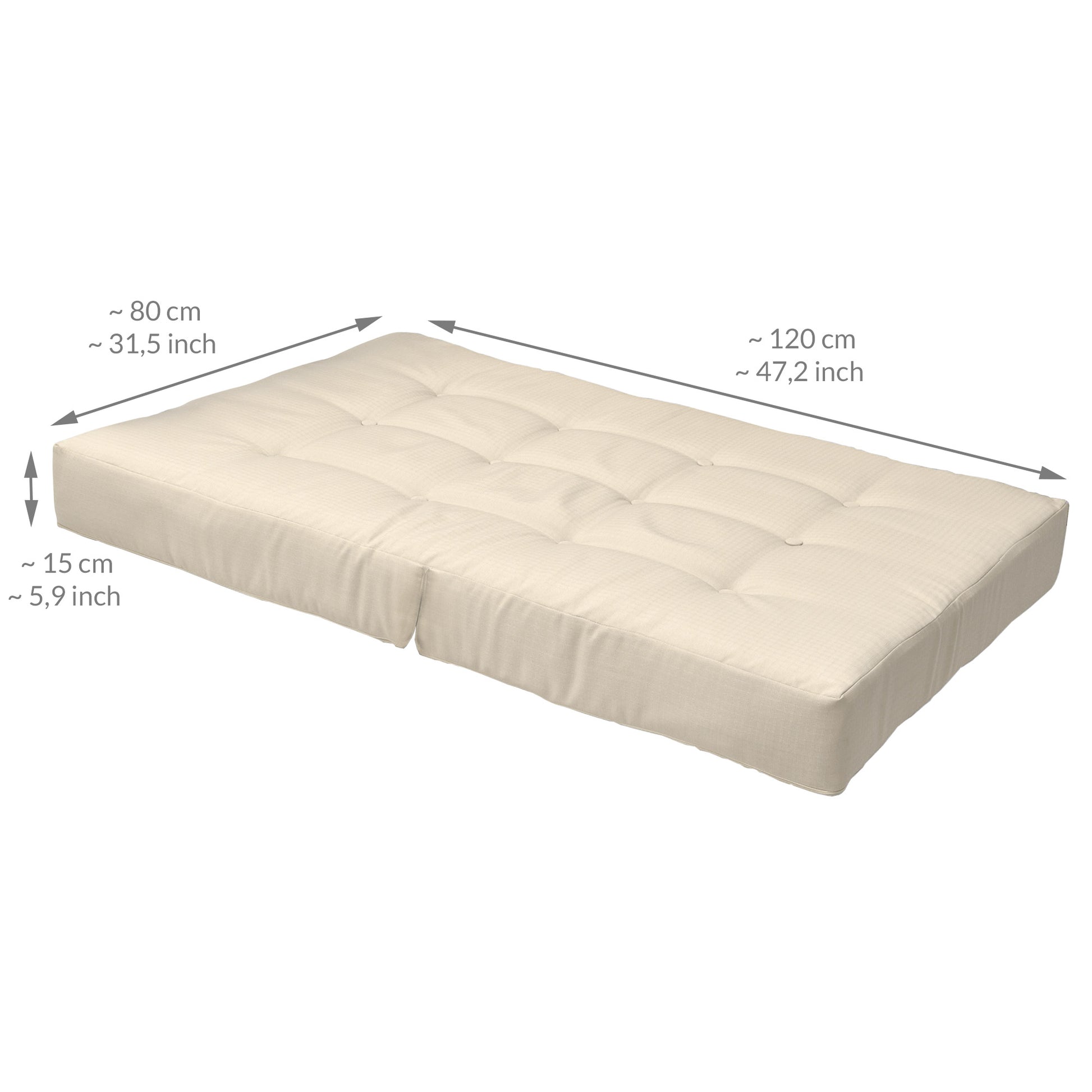 Beautissu Outdoor Palettenkissen Rücken-, Sitz- & Seitenkissen für Eur