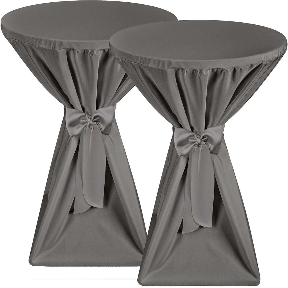 Beautissu 2er Set Premium Stehtischhusse für Stehtische Ø 60/70/80 cm