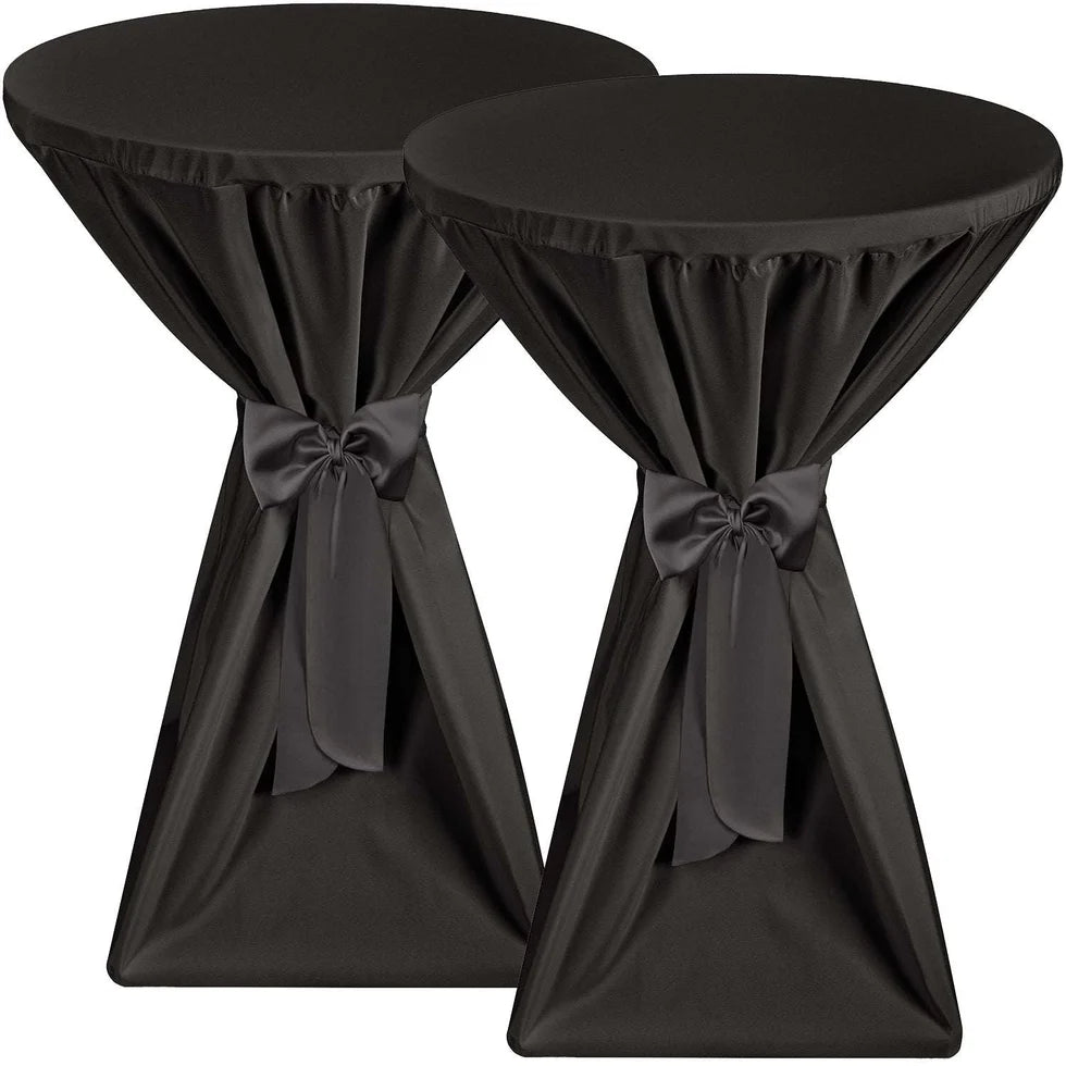 Beautissu 2er Set Premium Stehtischhusse für Stehtische Ø 60/70/80 cm