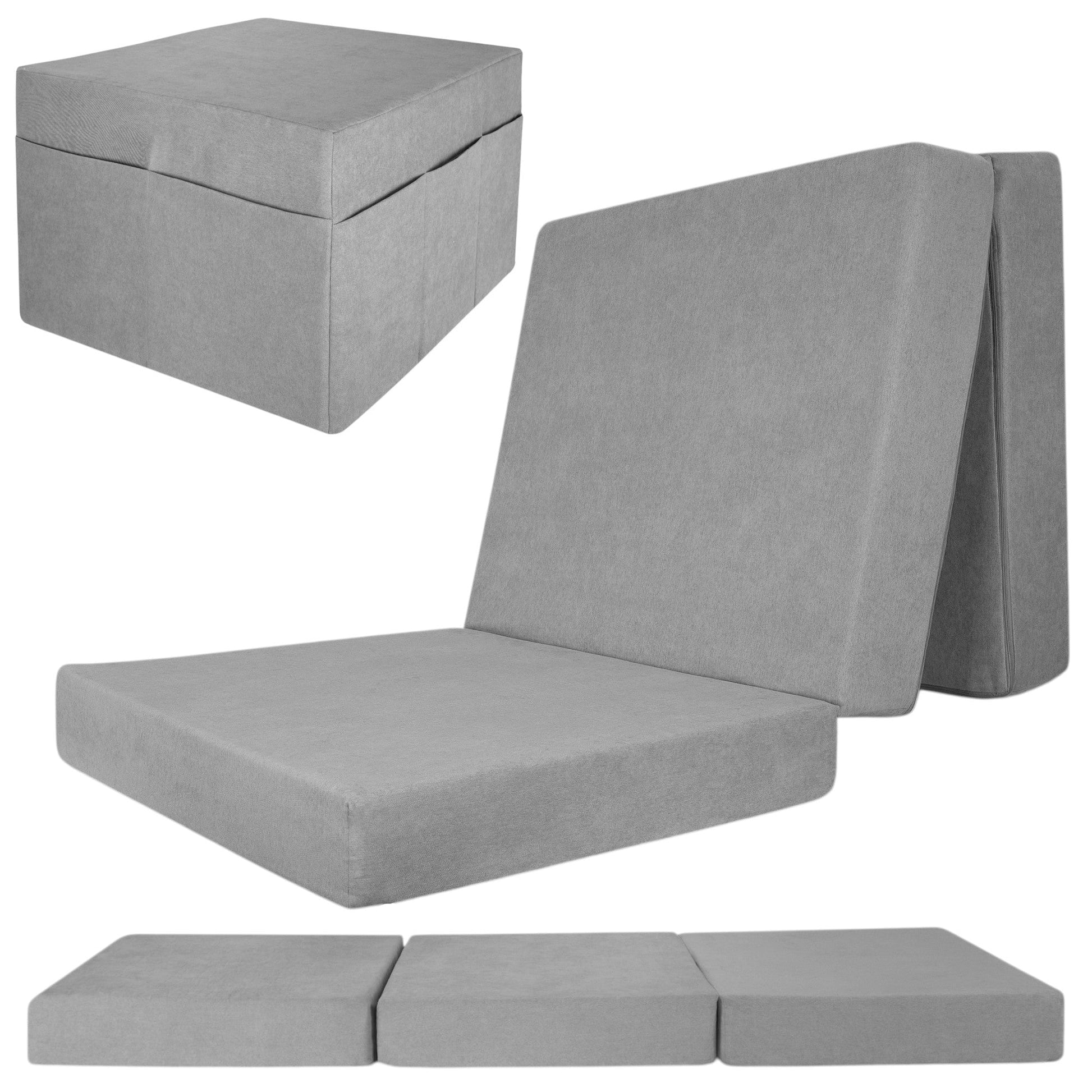 Beautissu Klappmatratze inkl. Tragetasche, 14 cm Visco-Schaum, ergonomisch, 3-fach faltbar, abnehmbarer Bezug, ideal für Gäste, Reisen und Camping