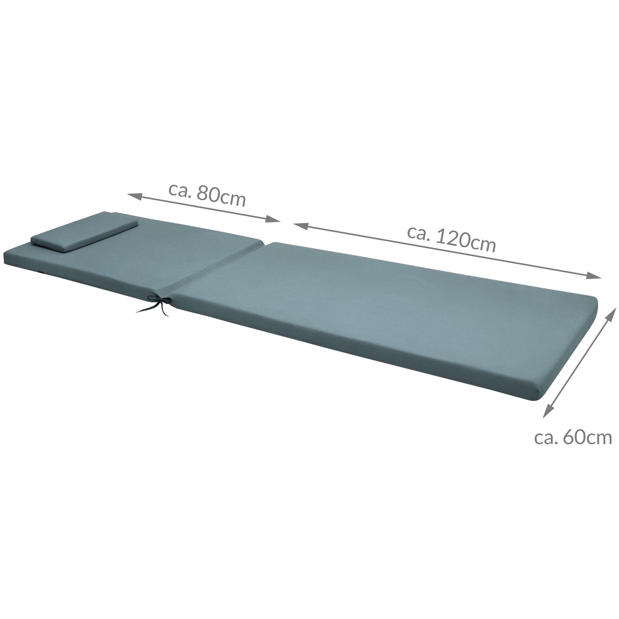 Beautissu Gartenliegenauflage Loft RL 200x60x5 cm UV-beständig mit abnehmbarem Bezug für Outdoor-Liegen