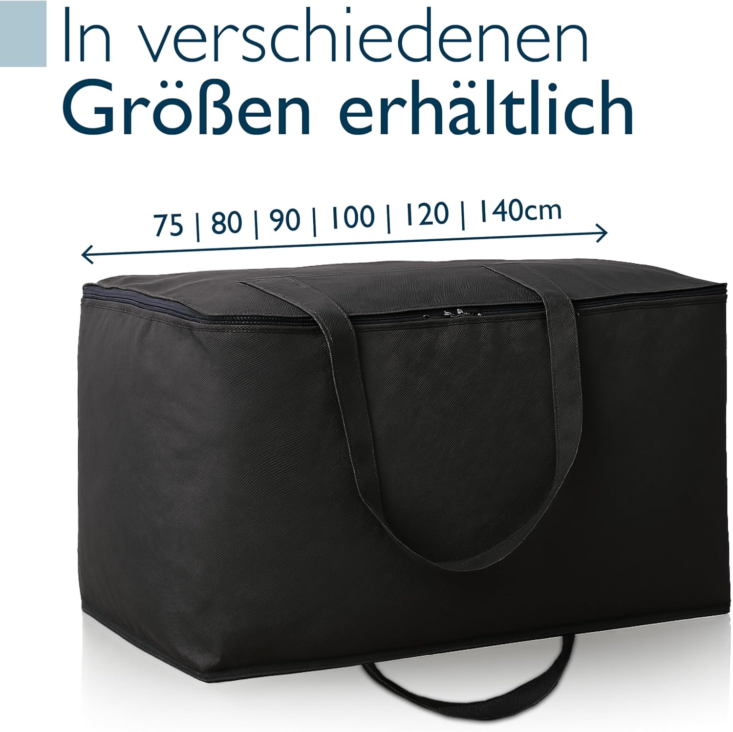 Beautissu Große Aufbewahrungstasche für Bettdecken, Kissen & Gartenauf