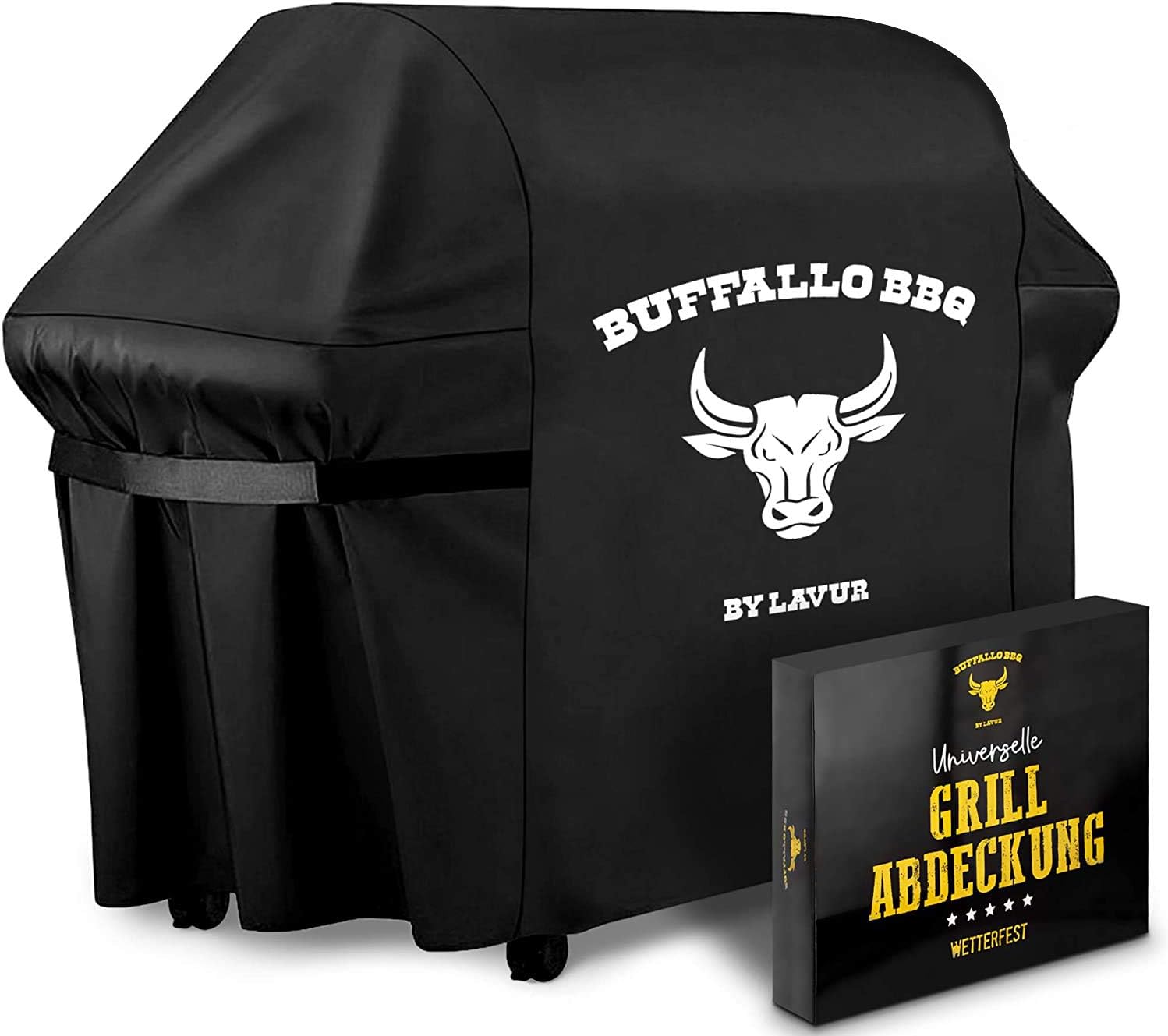 Robuste Grillabdeckung aus Oxfordgewebe, wasserdicht und windfest für Gas- und Kugelgrills, schützt vor Regen und Rost