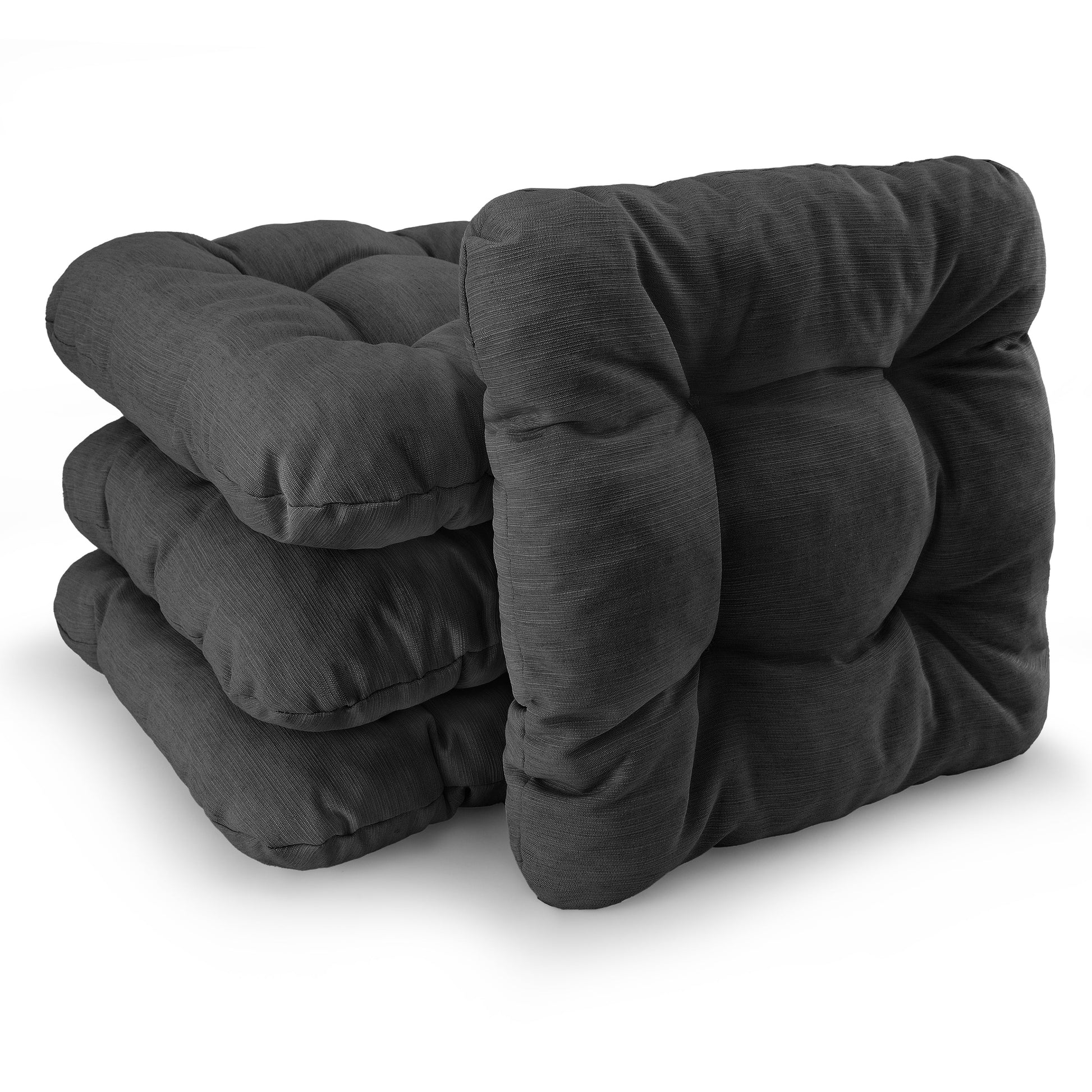 Beautissu Sitzkissen 40x40x8 cm Outdoor und Indoor, weiche Polsterung, robuster Bezug, formstabil und pflegeleicht